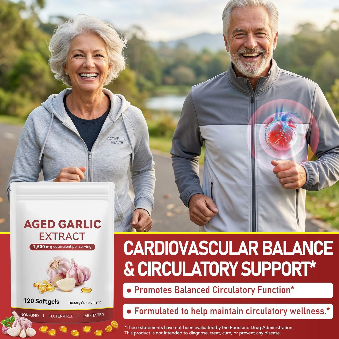 ZUZOKKAHA Aged Garlic Extract Capsules, 120 Capsules