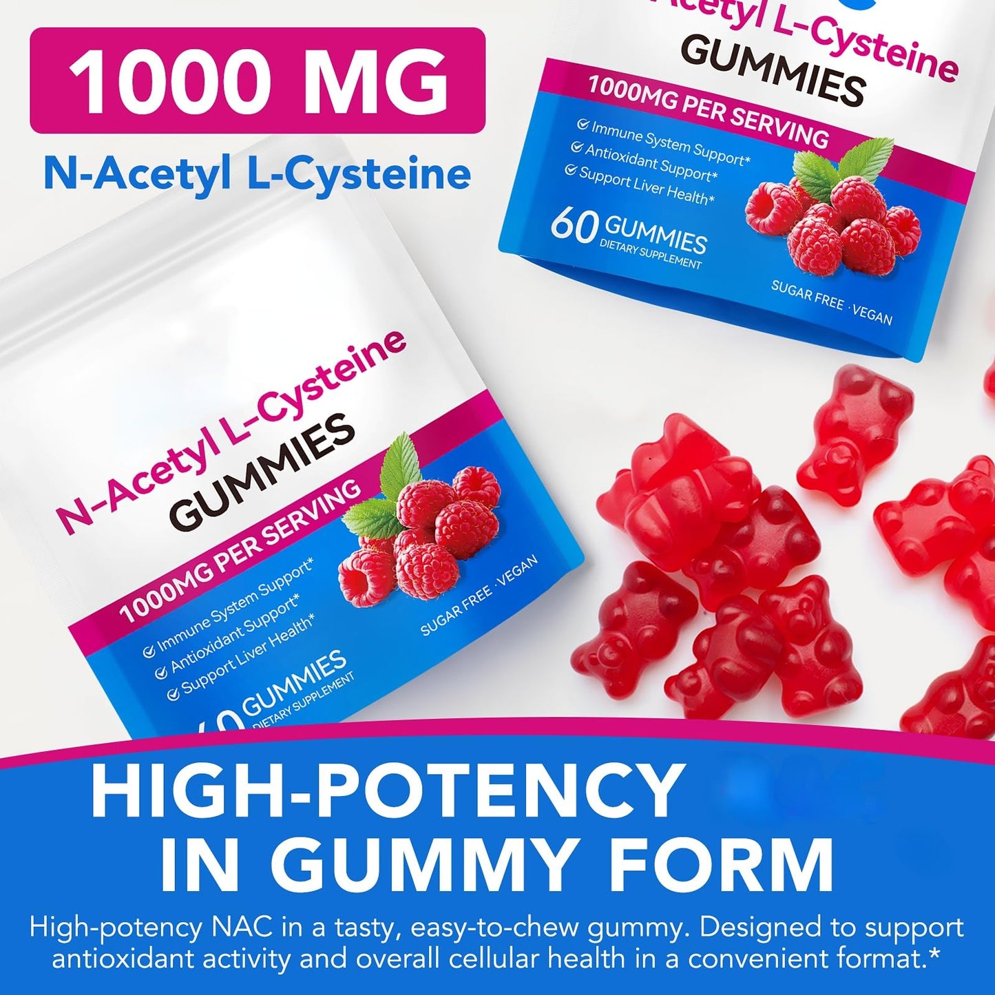 DCTTVHVD N-Acetyl-Cysteine Gummies 60-count