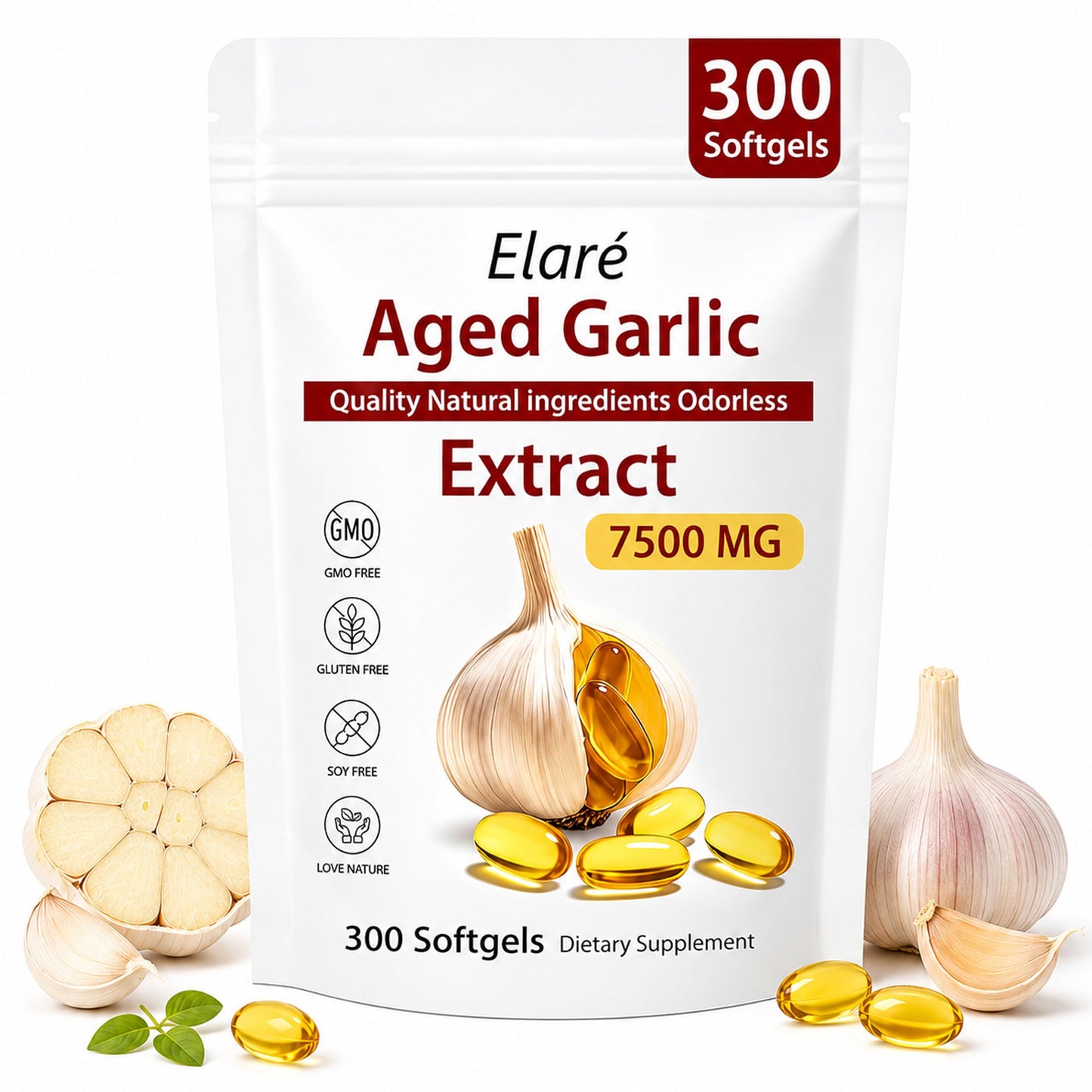 ELARE Premium Aged Garlic Extract Capsule, 1 Count