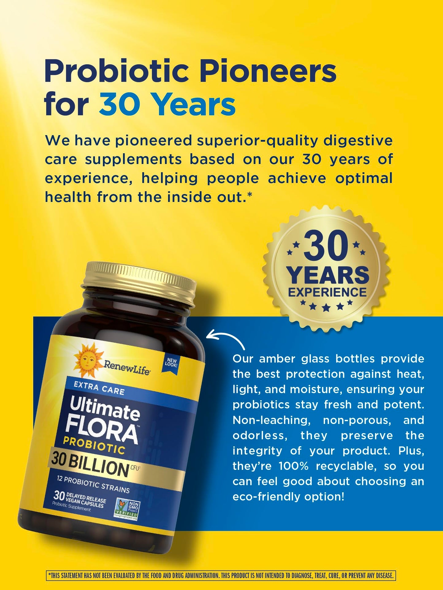 Renew Life Extra Care Digestive Probiotic Capsules 30 Count