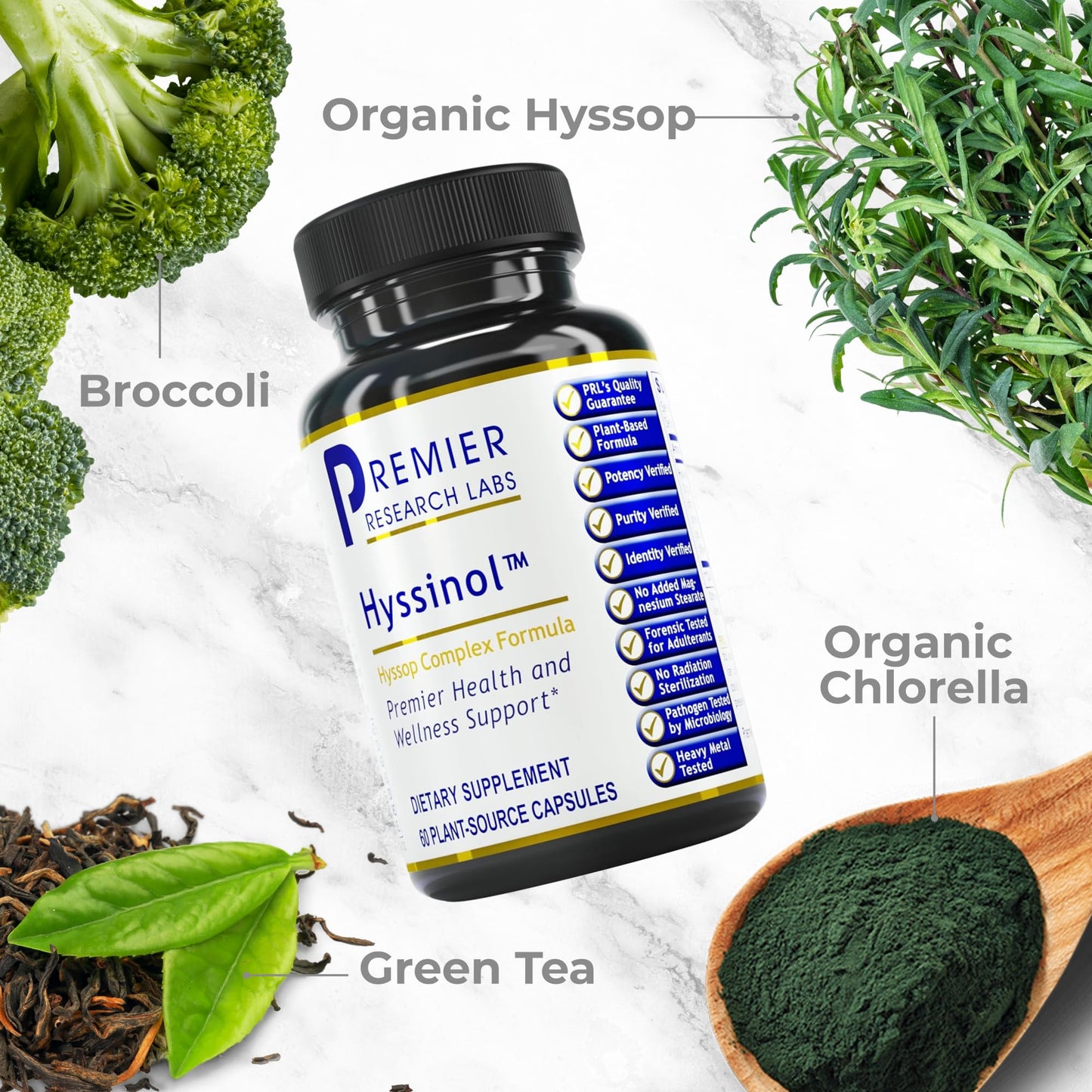 Premier Research Labs Hyssinol Hyssop Capsules, 60 Capsules