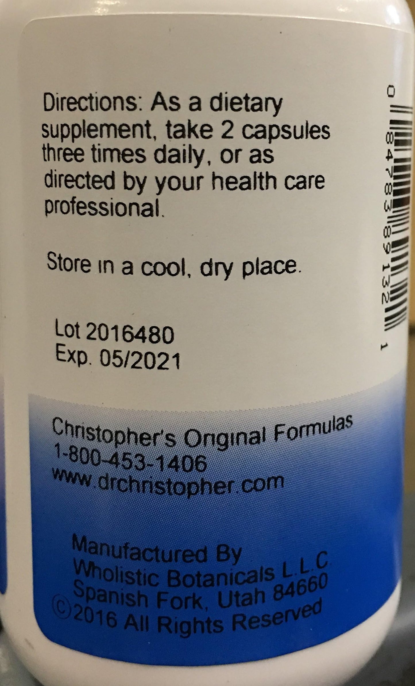 Christopher's Original Formulas Thyroid Maintenance Formula Capsule 100 Count