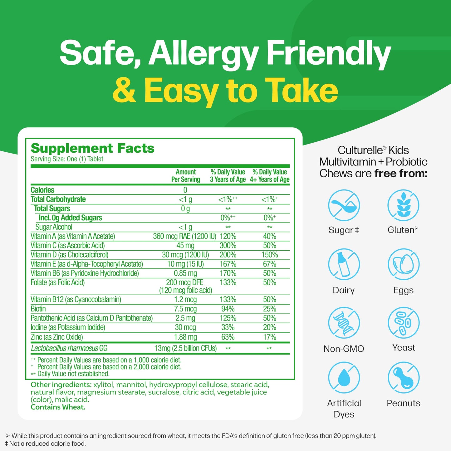 Culturelle Kids Complete Chewable Multivitamin + Probiotic For Kids Tablet, 90 Count