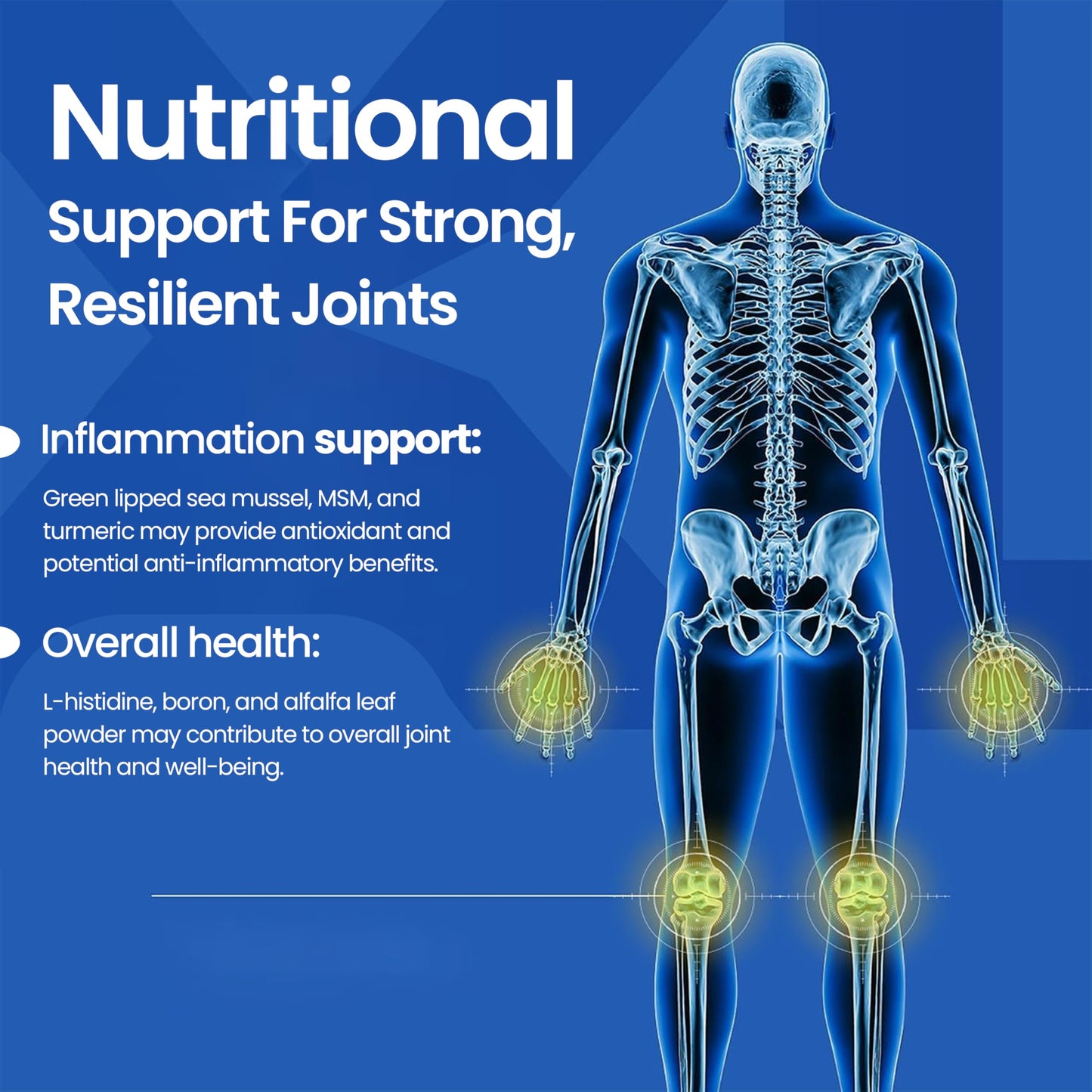 Mila Miamor Joint Support Glucosamine, MSM, Green Lipped Mussel & Vitamins Capsules 60 Count
