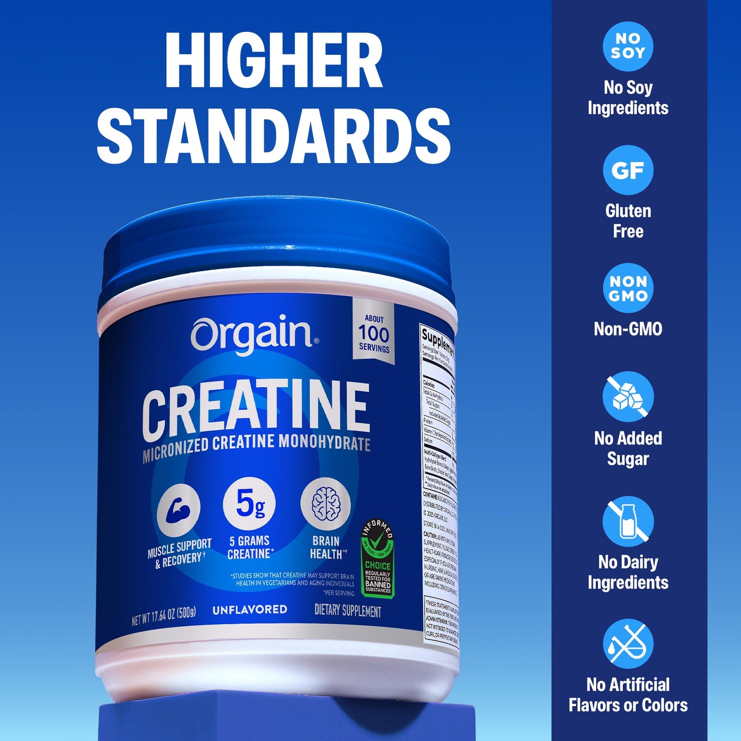 Orgain Creatine Monohydrate Micronized Powder 17.64 oz