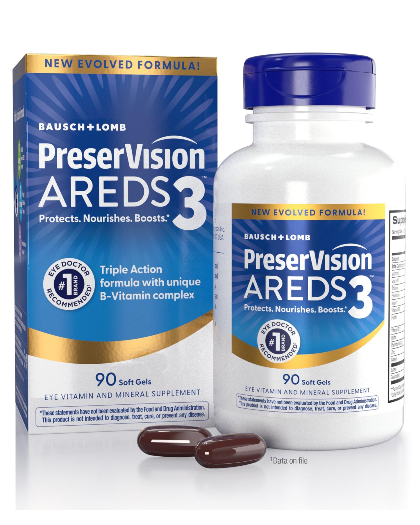 PreserVision AREDS3 Eye Vitamins Tablets & Soft Gels, 90 Count