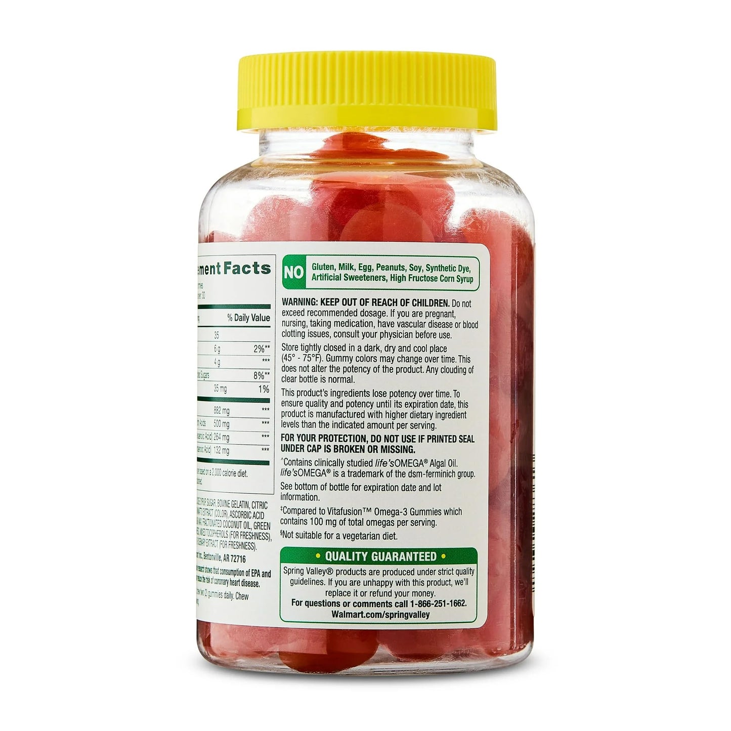 SUREFECT Omega-3 from Plant-Based Algal Oil, 60 Gummies