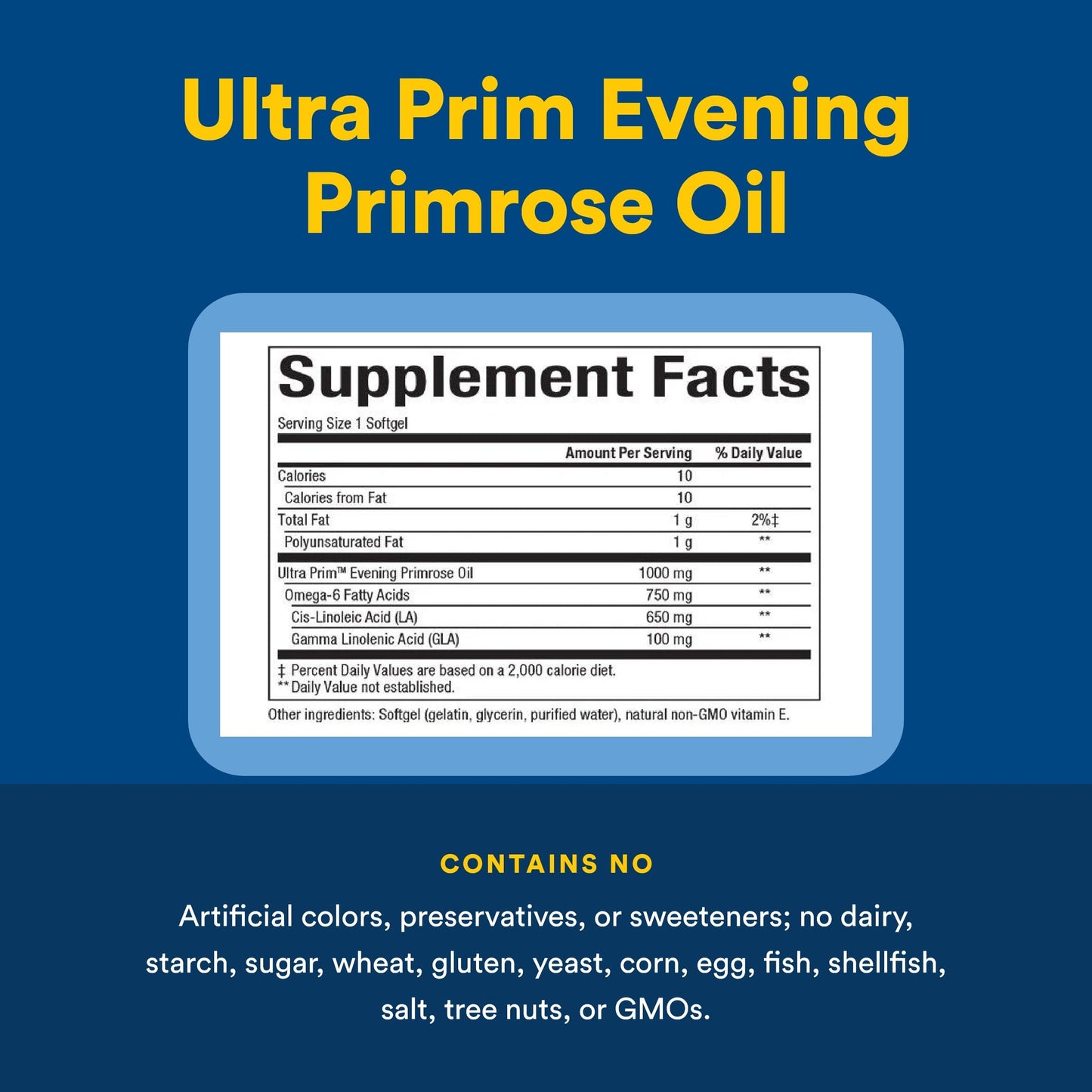Natural Factors Omega Factors Ultra Prim Evening Primrose Oil Softgels 240
