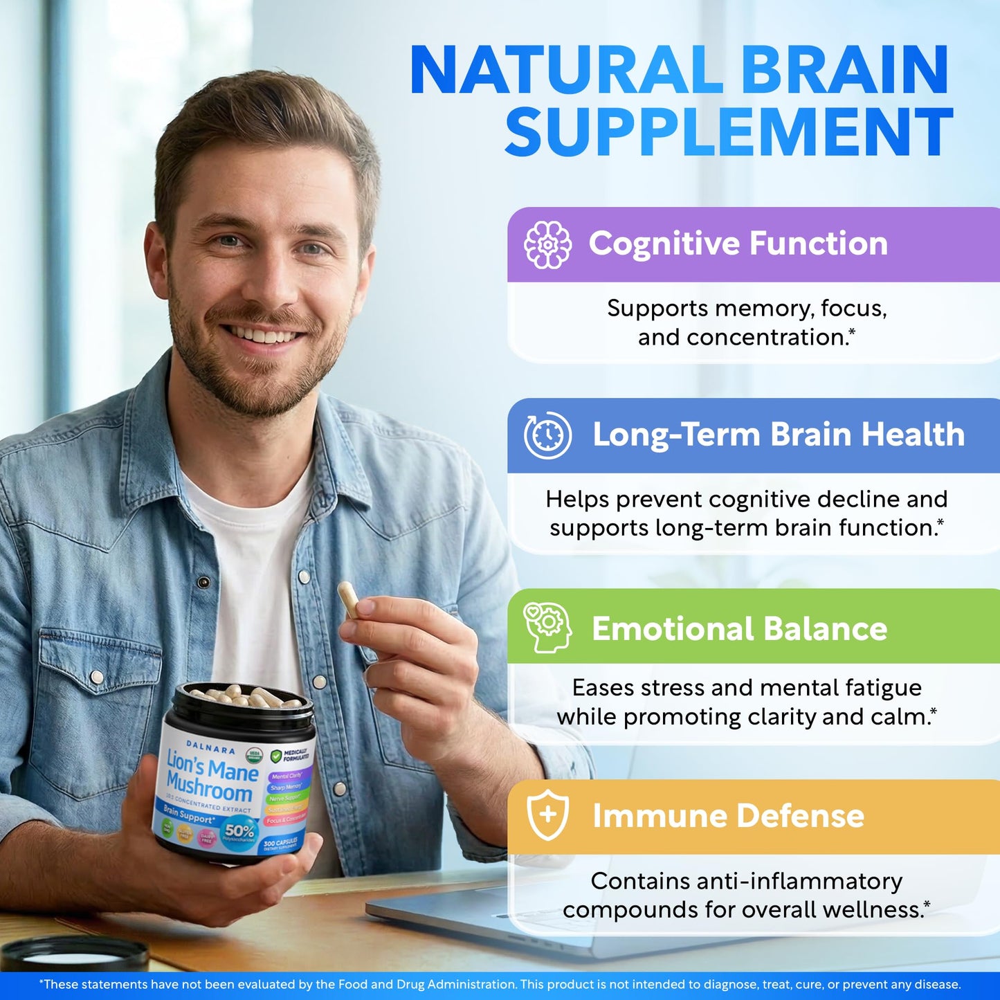 Dalnara Lion's Mane Capsule, 300 Count