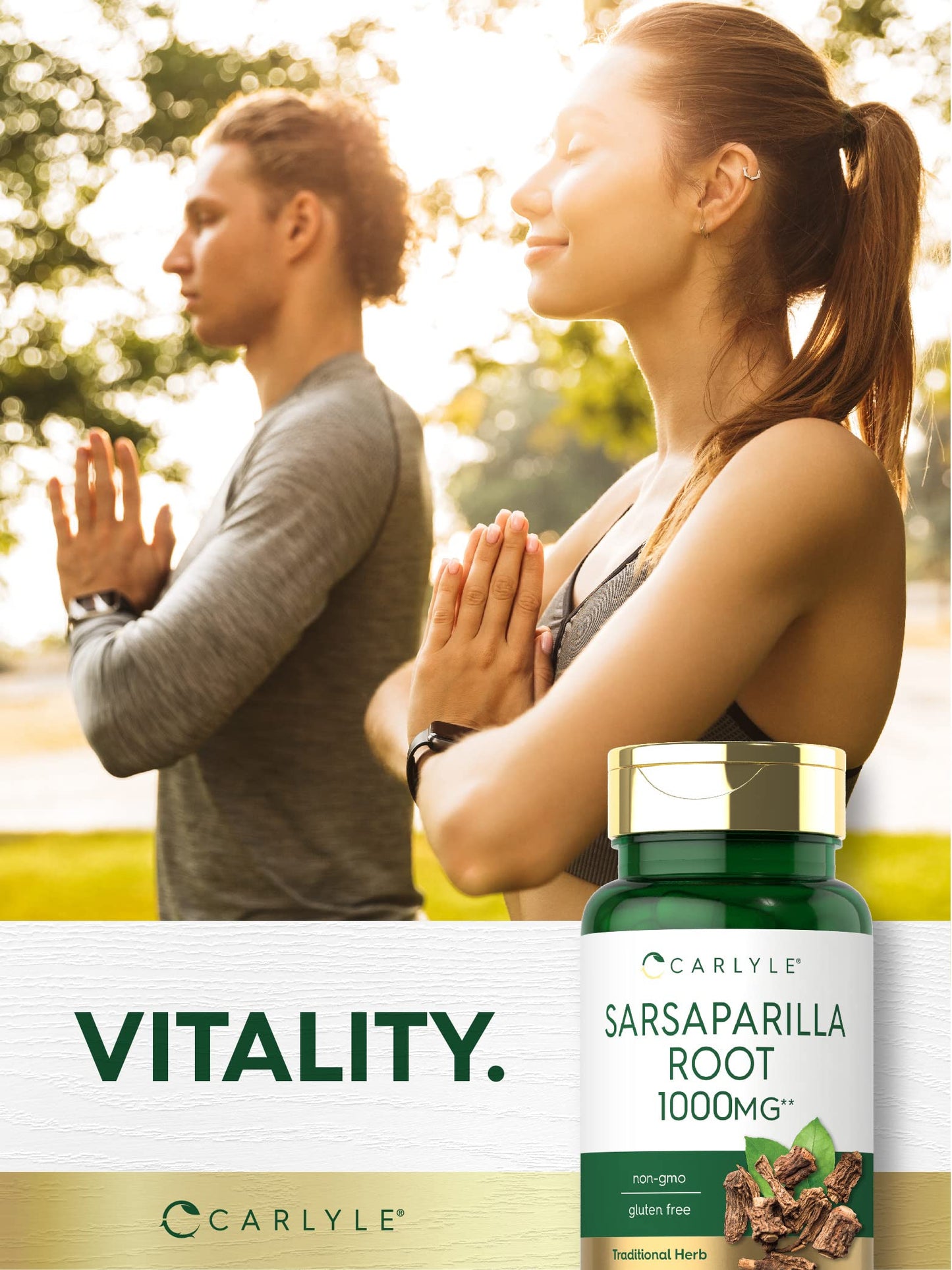 Carlyle Sarsaparilla Root Extract Supplement Capsules, 120 Count