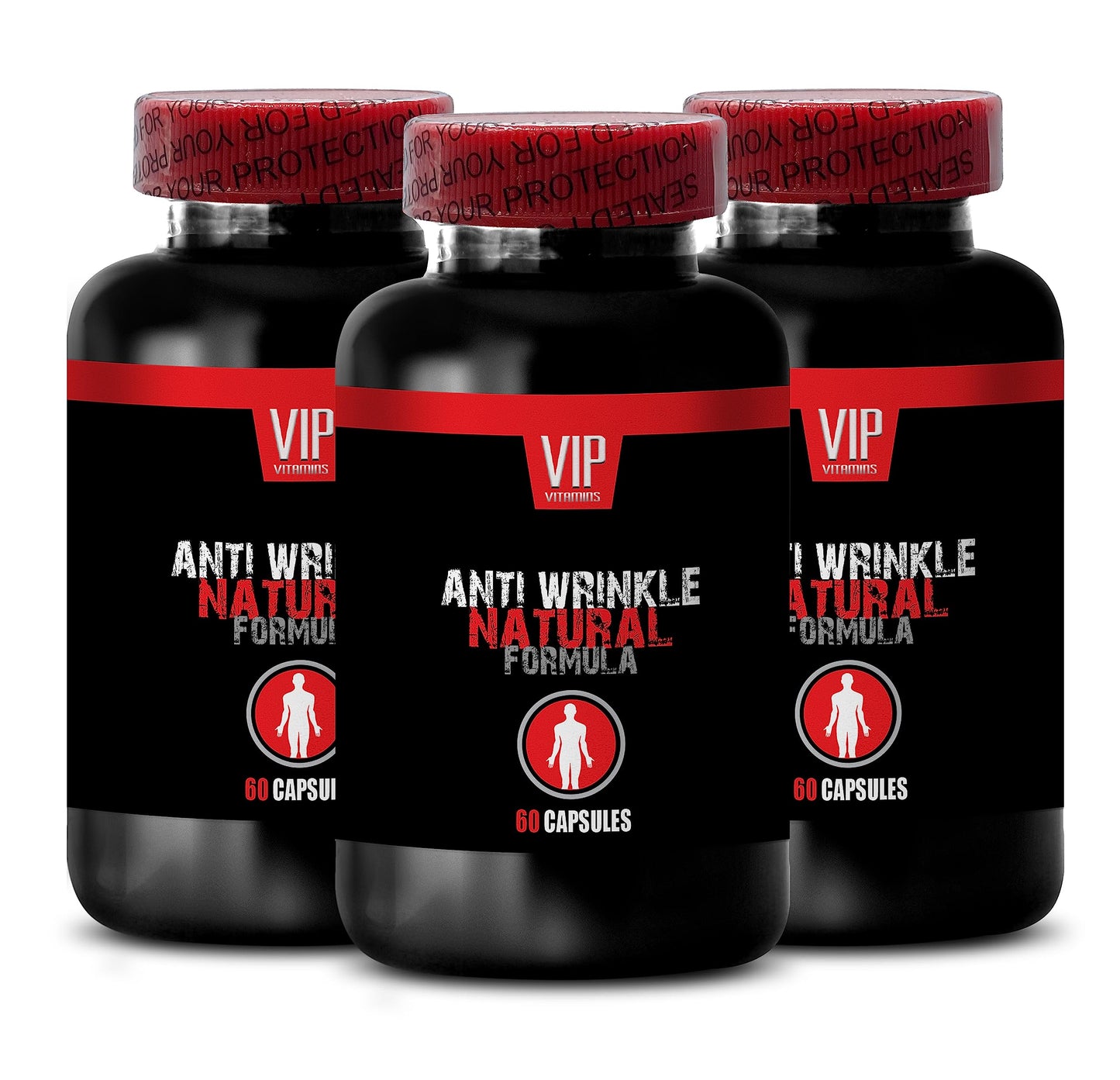 SKIN CARE SOLUTIONS Anti-Wrinkle Green Tea Leaf Complex Vitamin C Skin Smoother Support Niacin Turmeric Root Skin Smooth Formula Grape Seed Hydrolyzed Collagen Firming Complex Vitamin A L-Glutathione 60 Capsules