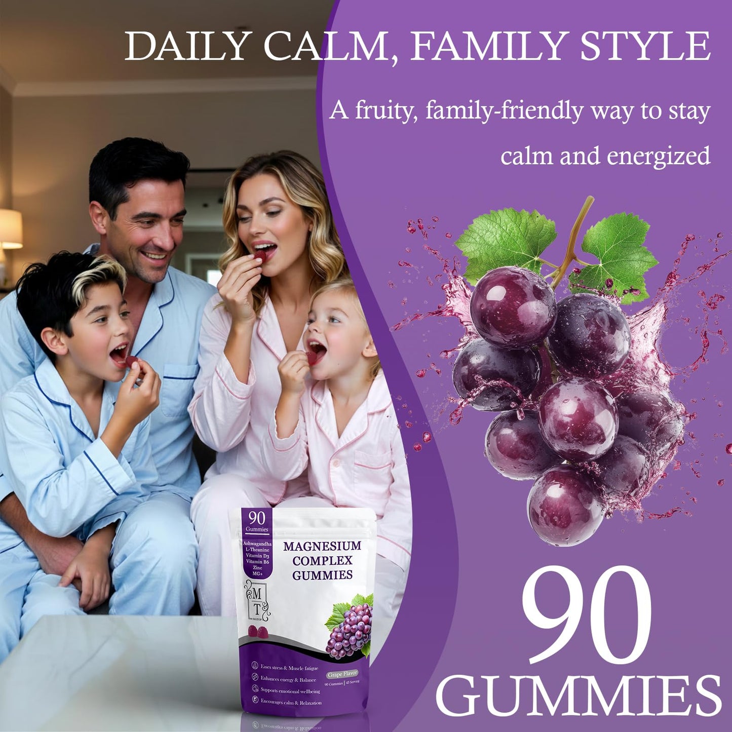MATOP Magnesium Complex for Women Gummies 90 Count