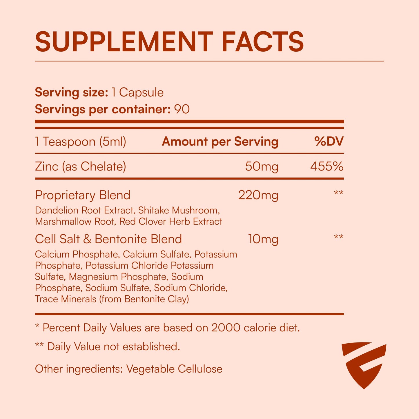 Energi Nut Zinc Chelate Blend Immune Support Supplement Capsule 1 Count