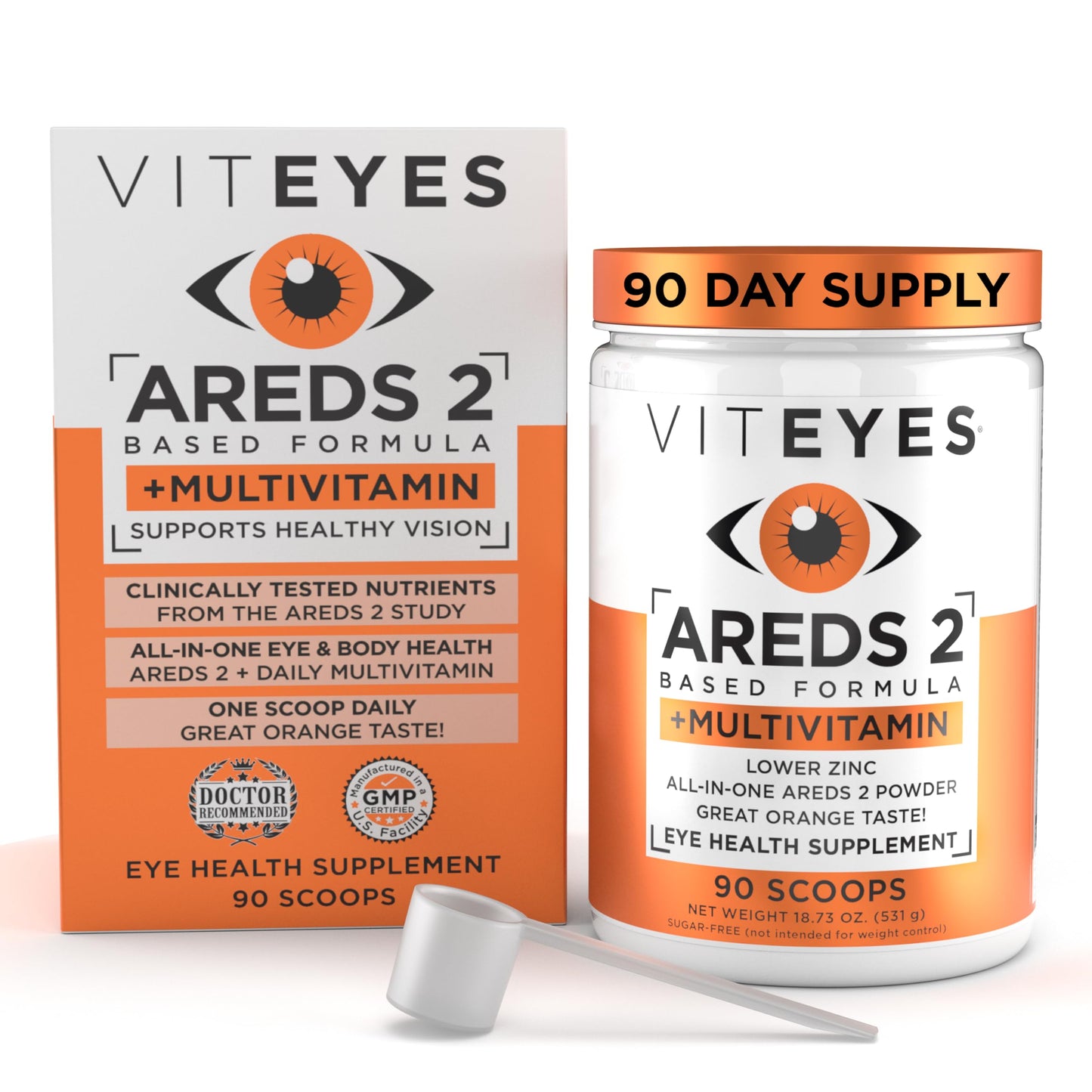 Viteyes AREDS 2 Powder + Multivitamin All-in-One, 531 Scoops