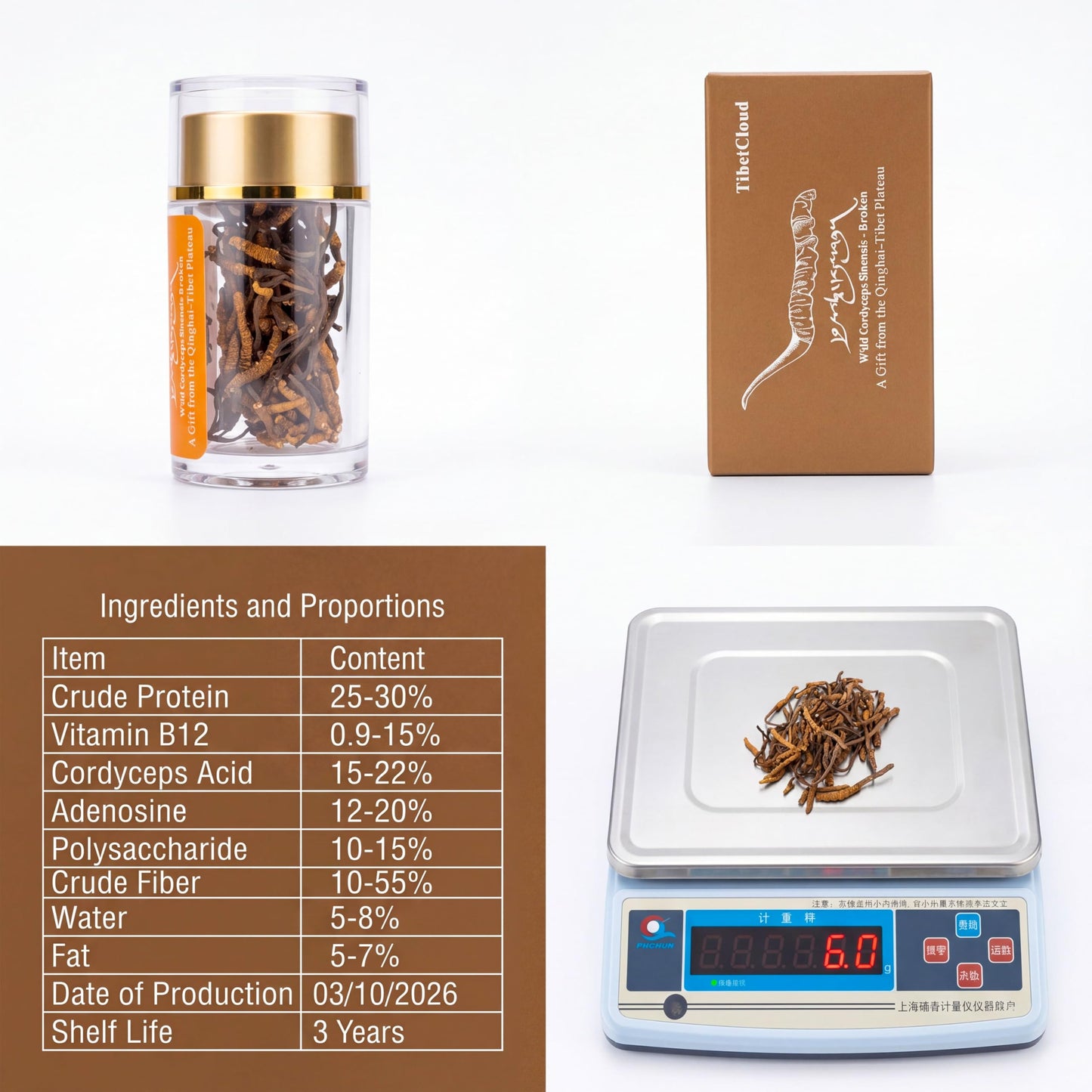 TibetCloud Wild Cordyceps Sinensis Caplet 1