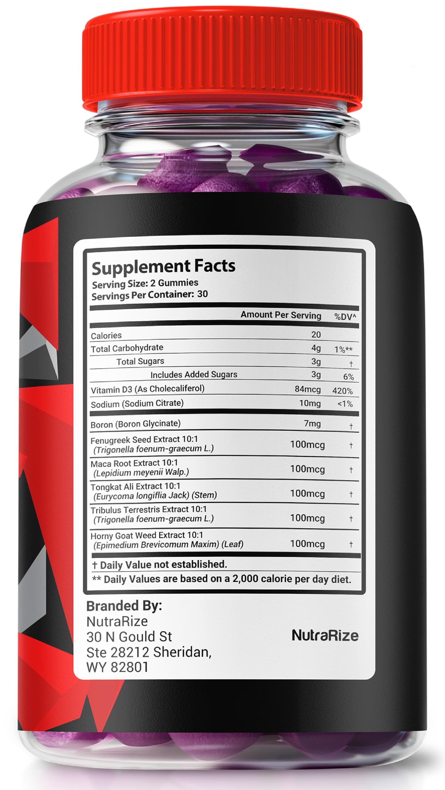 NutraRize Vital Core Power Male Gummies 120 Gummies