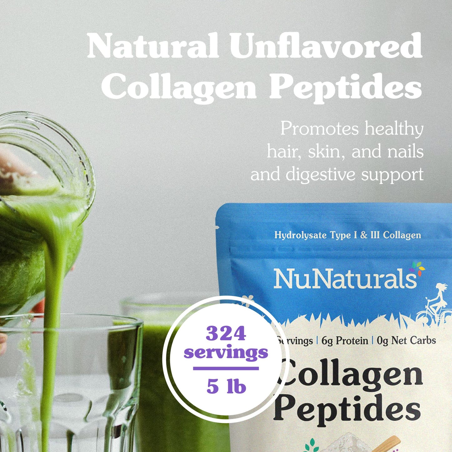 Nunaturals Collagen Peptides Powder 80