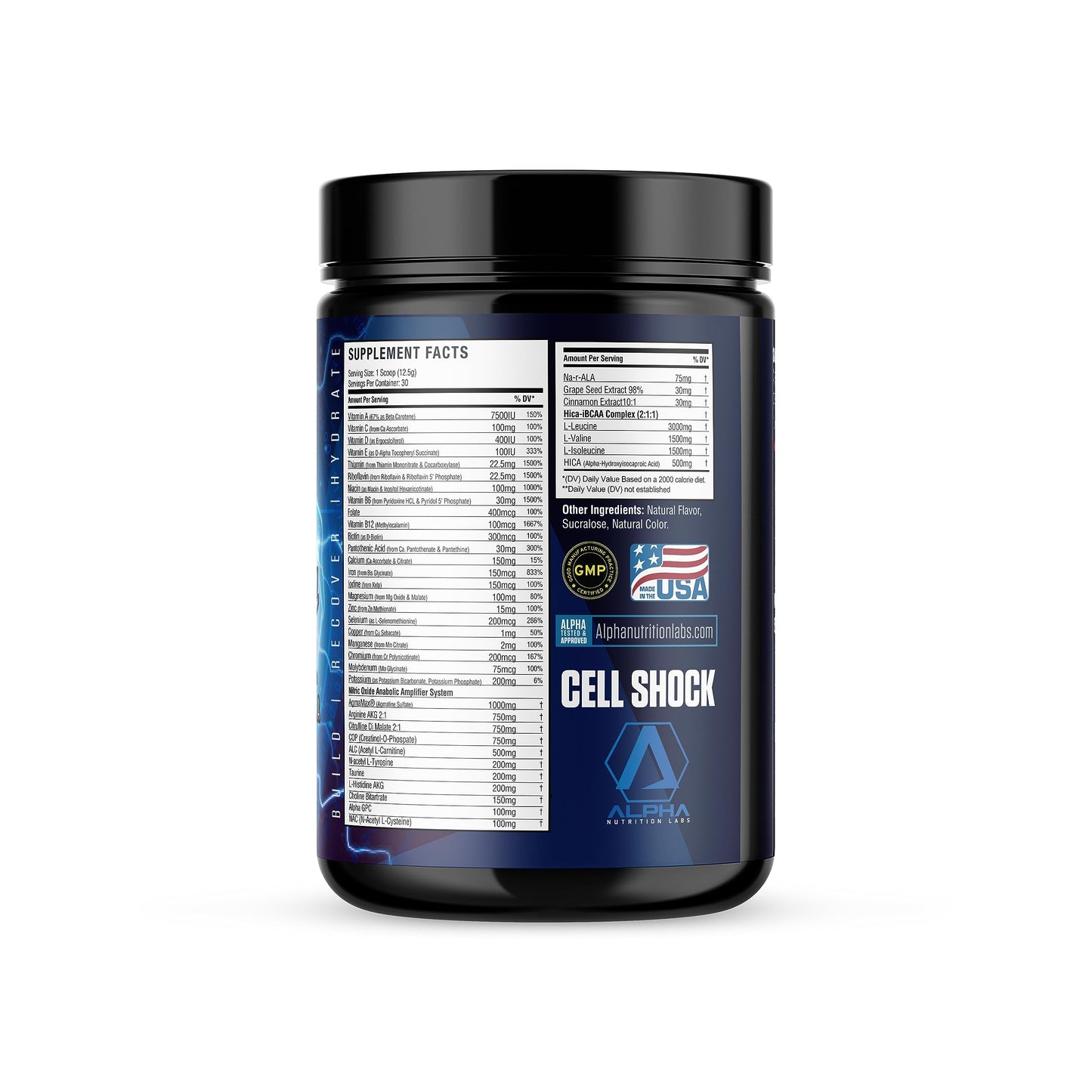 Alpha Nutrition Labs Cell Shock Intra/Post Workout Powder 375