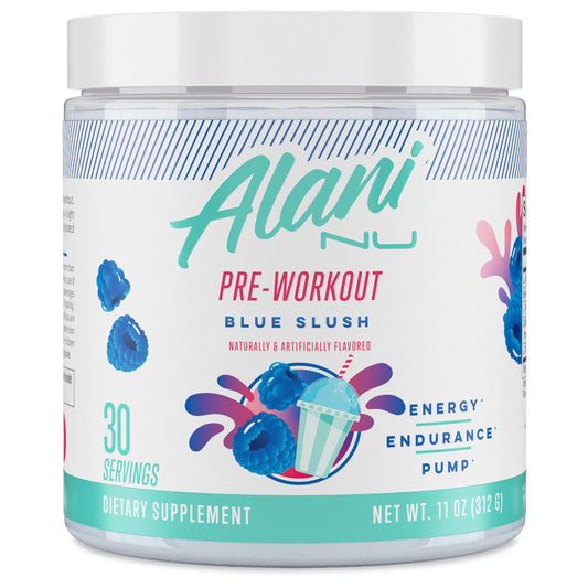 Alani Nu Pre Workout Powder Blue Slush 11 Ounce
