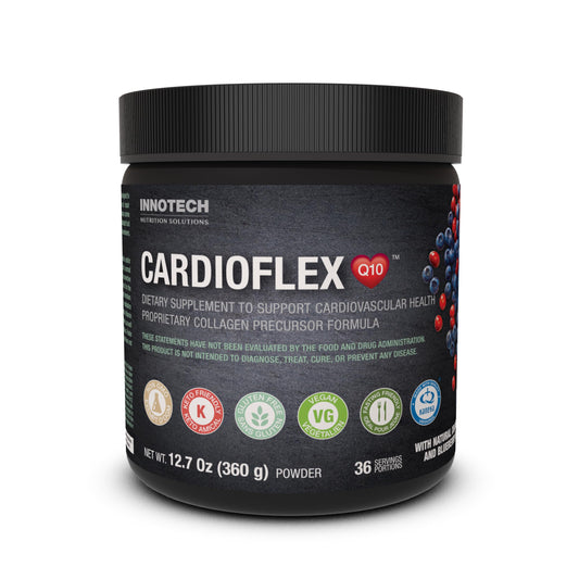 Innotech Nutrition Solutions CardioFlex Q10 Heart Health & Energy Support CoQ10 Amino Acids & Electrolytes Cranberry Blueberry Powder 12.7 Ounce