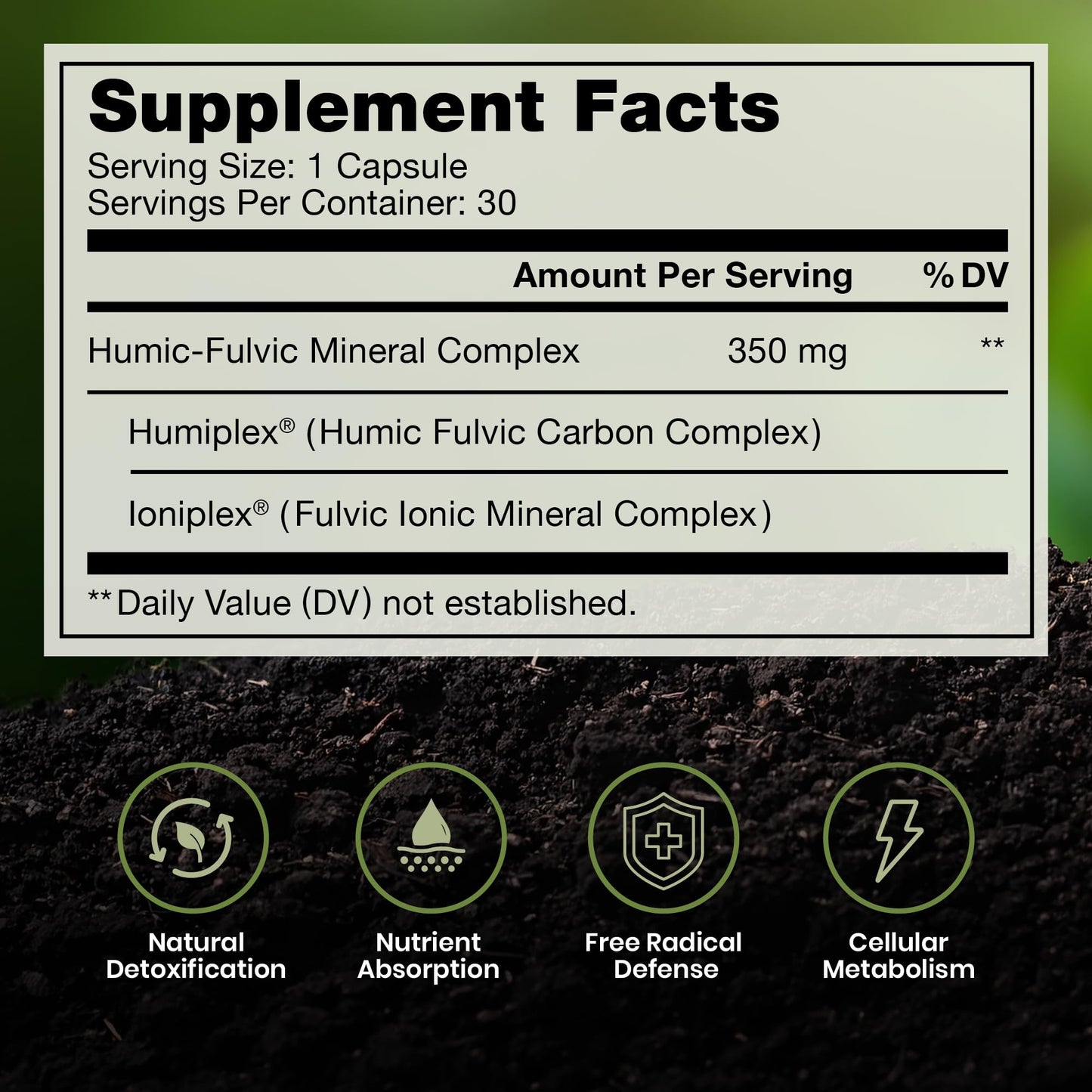 Pure Therapro Rx EarthMend Trace Minerals, Fulvic & Humic Acid Capsules, 30