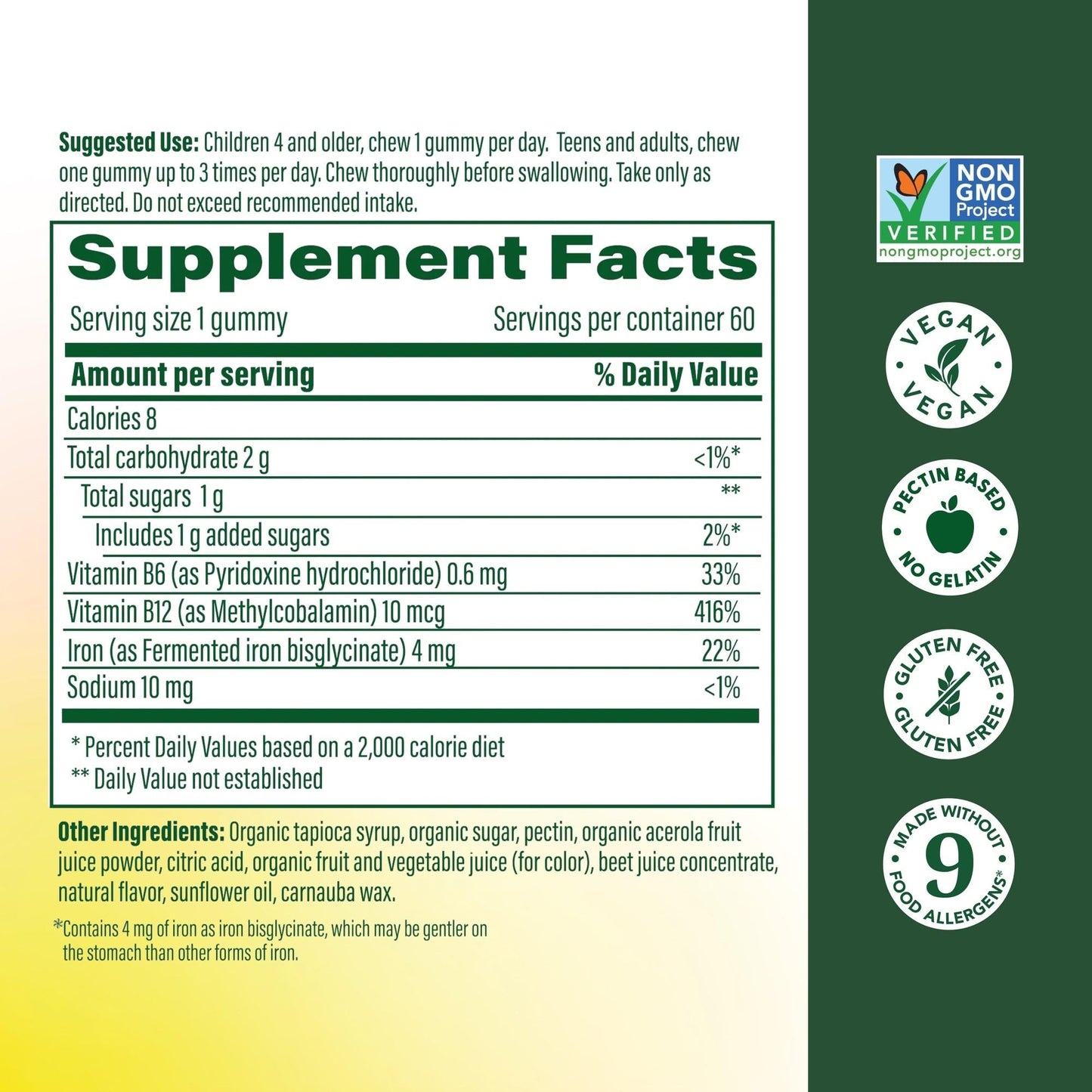 MegaFood Iron Energy Gummy 60 Count