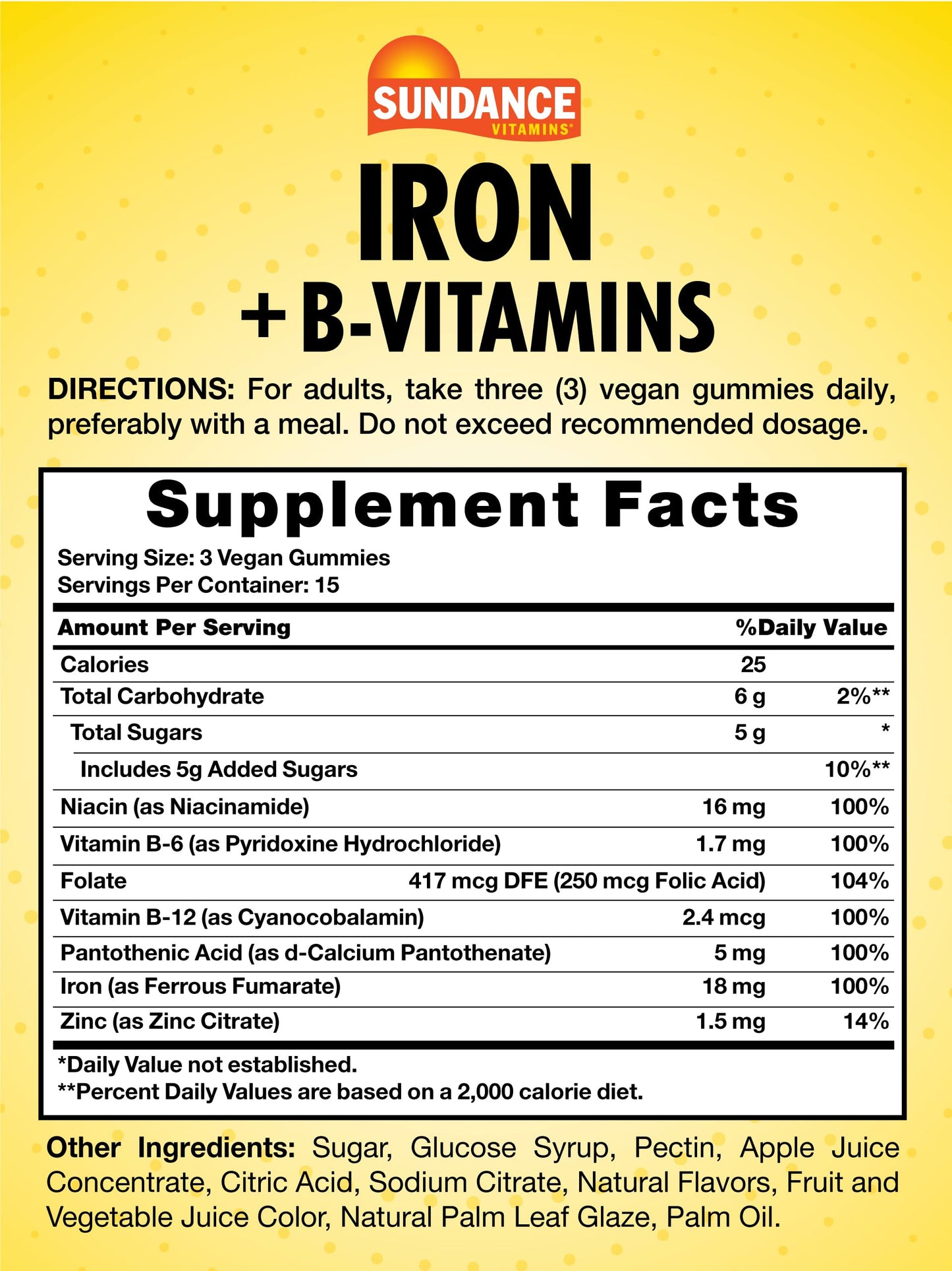 Sundance Iron Gummies Gummy 45 Count