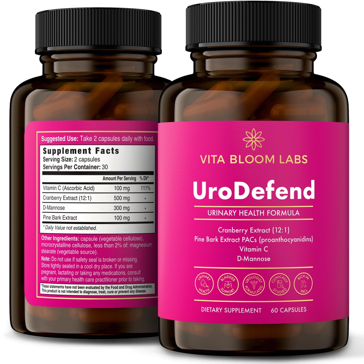 Vita Bloom Labs UroDefend UTI Protection Formula 60 Capsules