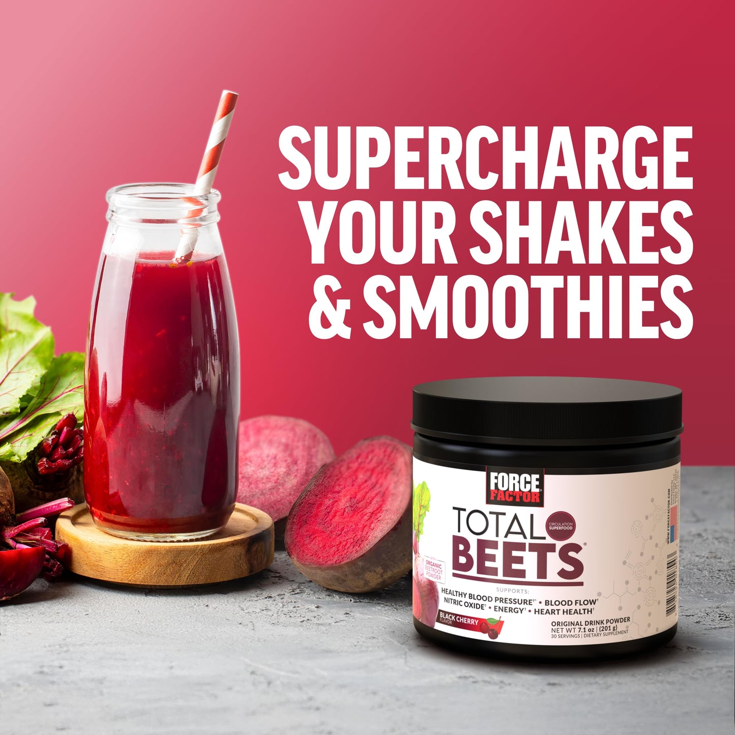 Force Factor Total Beets Superfood Beet Root Powder 14.2 oz