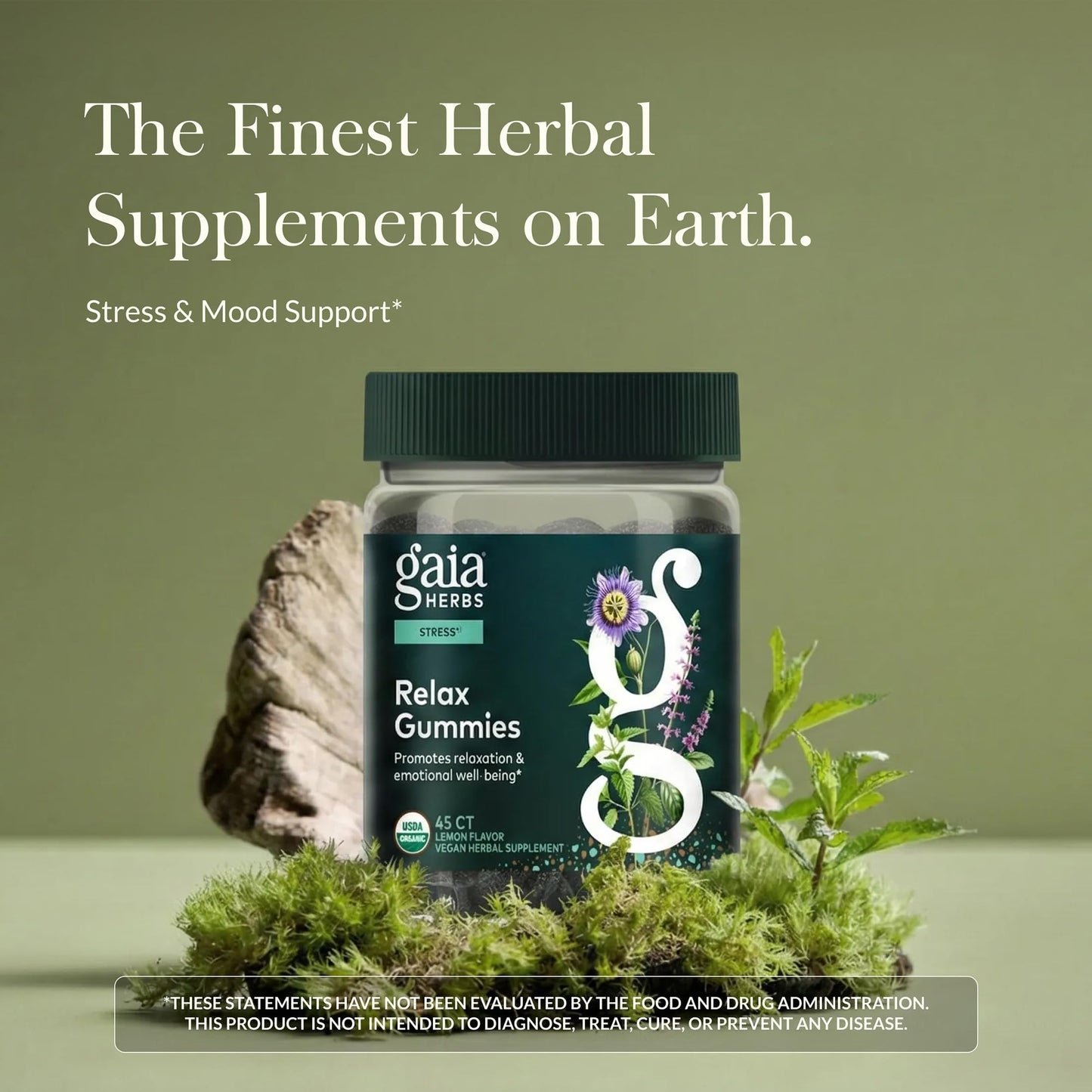 Gaia Herbs Relax Gummies Chewables 45 Count