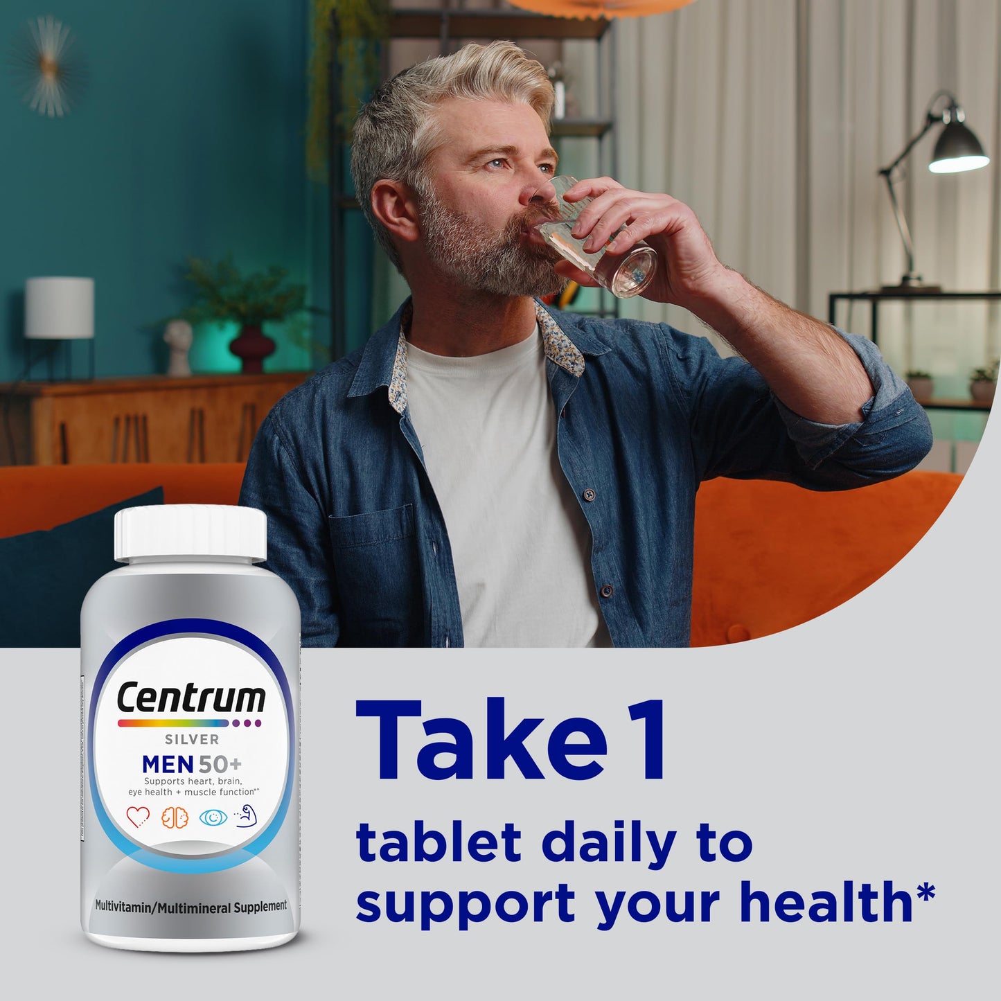 Centrum Silver Multivitamin for Men 50 Plus Tablets, 100 Count