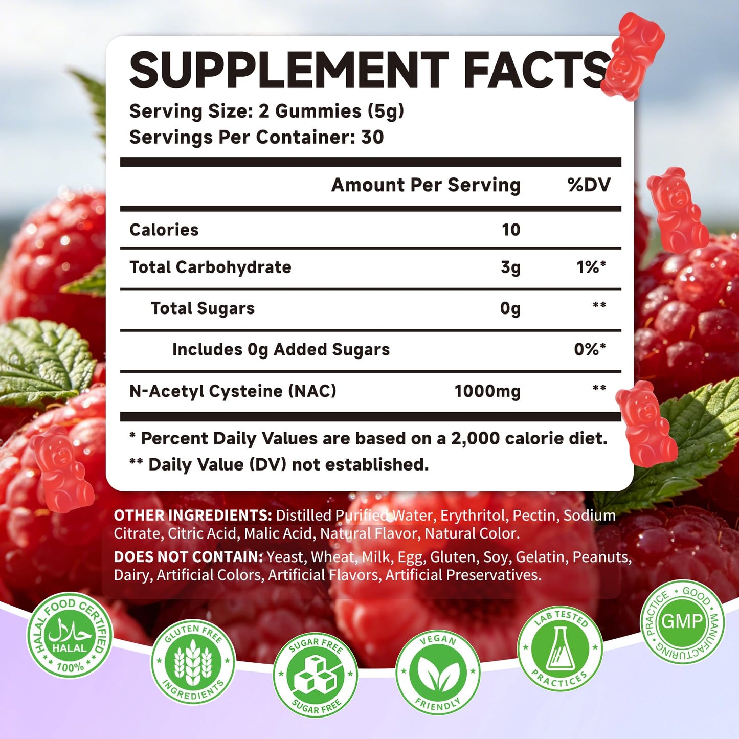 Mchokuu N-Acetyl Cysteine Gummies 60 Count
