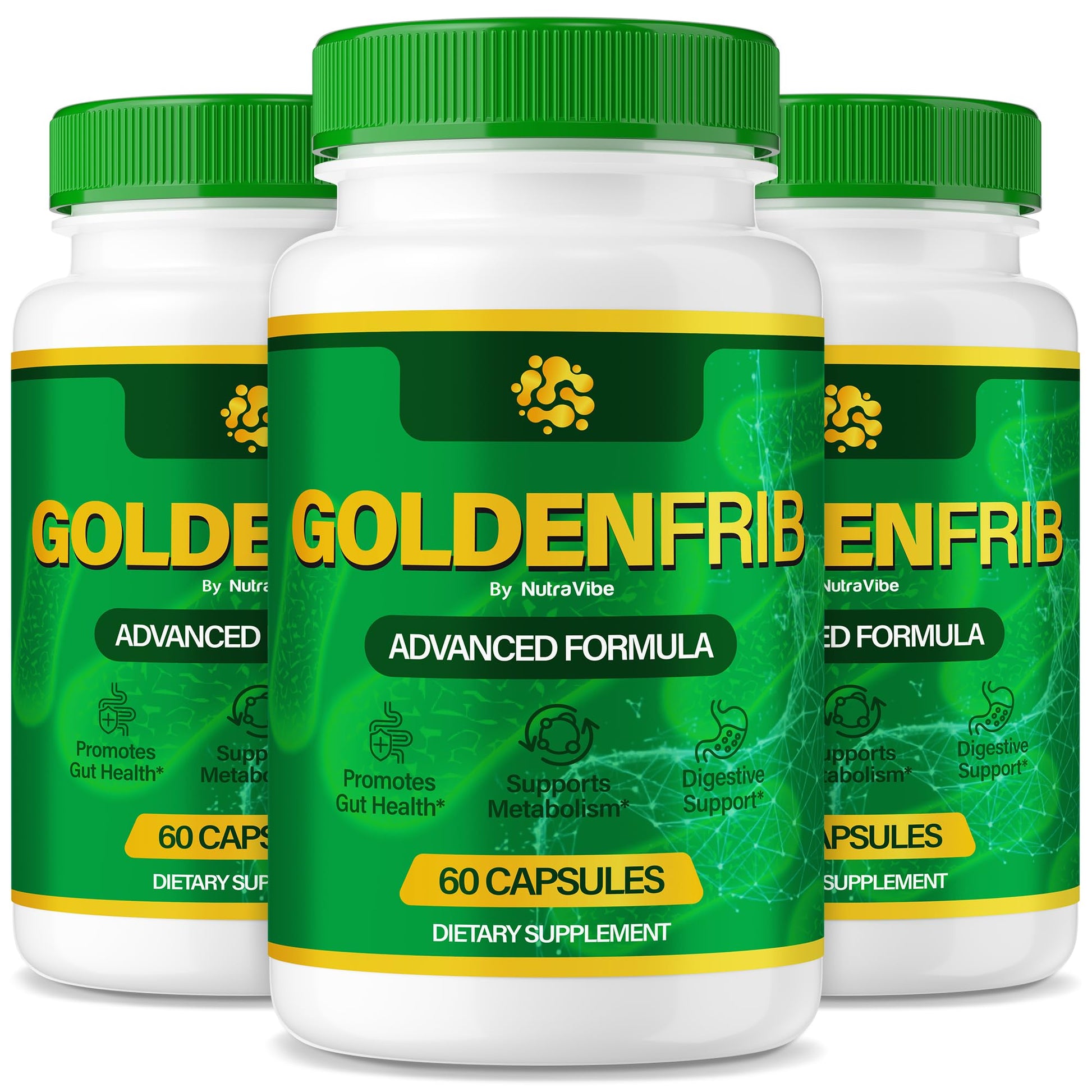 NutraVibe GoldenFrib Gut Support Formula Capsule 180 Capsules