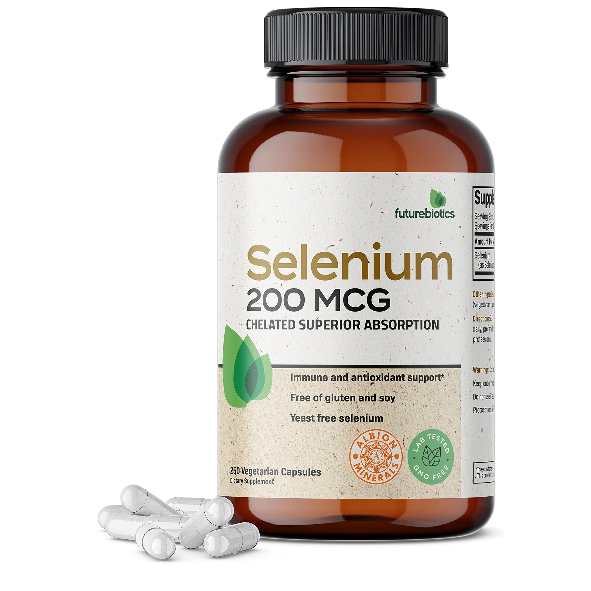 Futurebiotics Selenium 200 mcg Selenium Amino Acid Complex Capsules, 250 Count