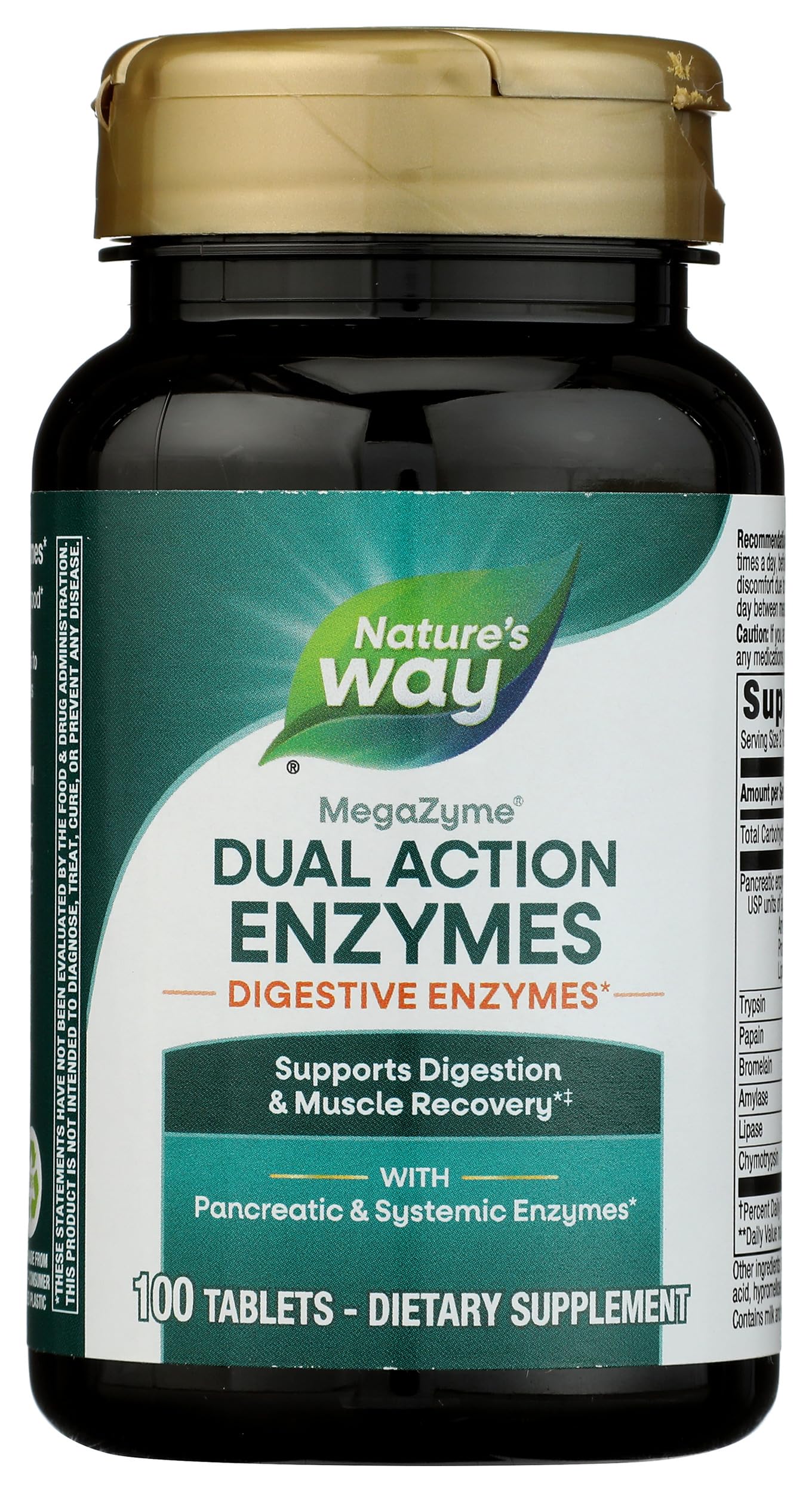 Nature's Way Mega-Zyme Pancreatic & Systemic Enzymes Tablet 100 Tablets
