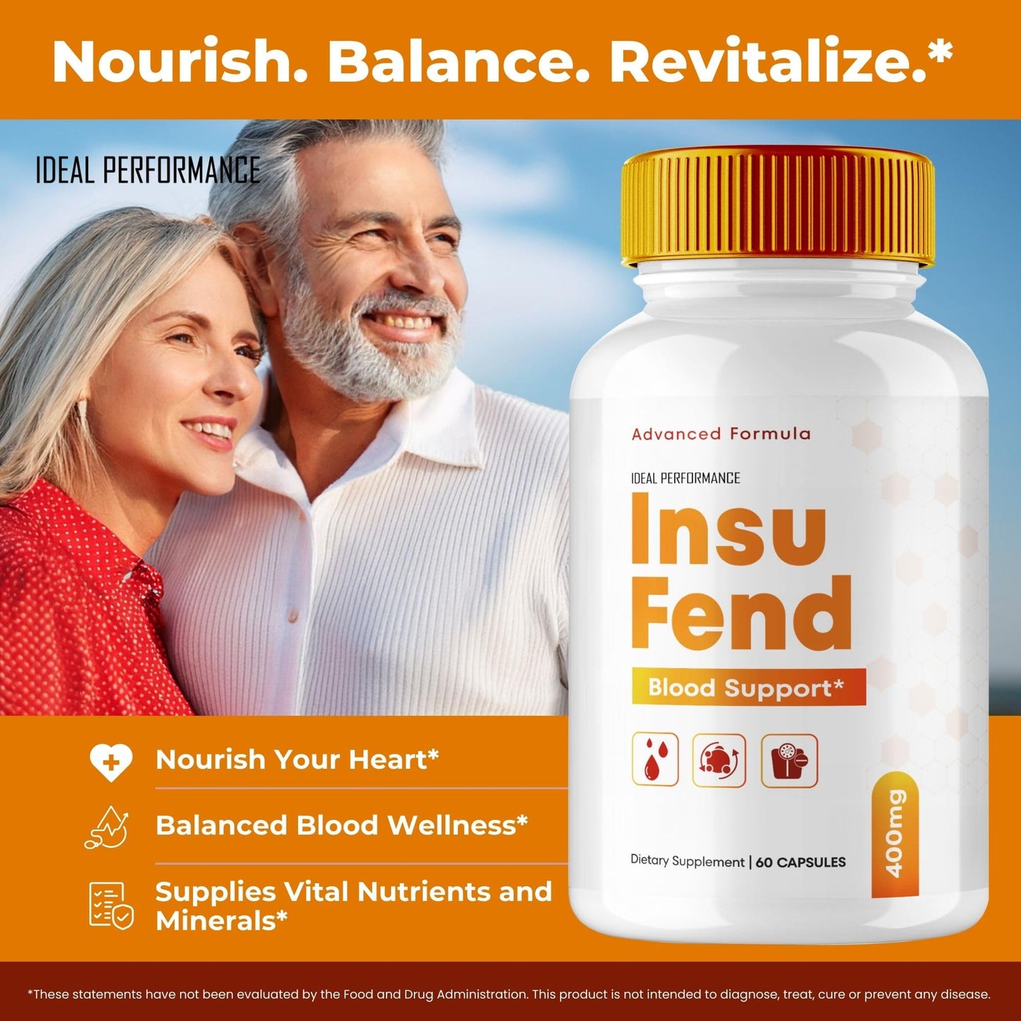 IDEAL PERFORMANCE Insufend Blood Support Capsule, 60 Count