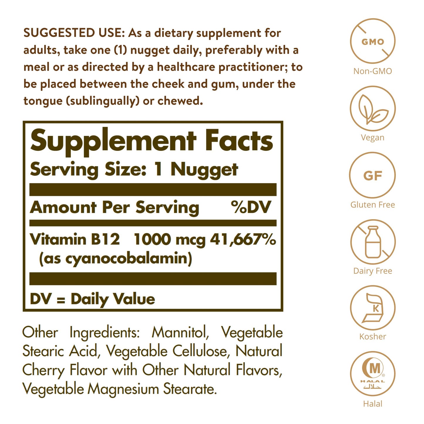 SOLGAR Vitamin B Bundle: B6 25 mg 100 Tablets; Sublingual B12 1000 mcg Nuggets 250 Count; B2 (Riboflavin) 100 mg 100 Vegetable Capsules, 450