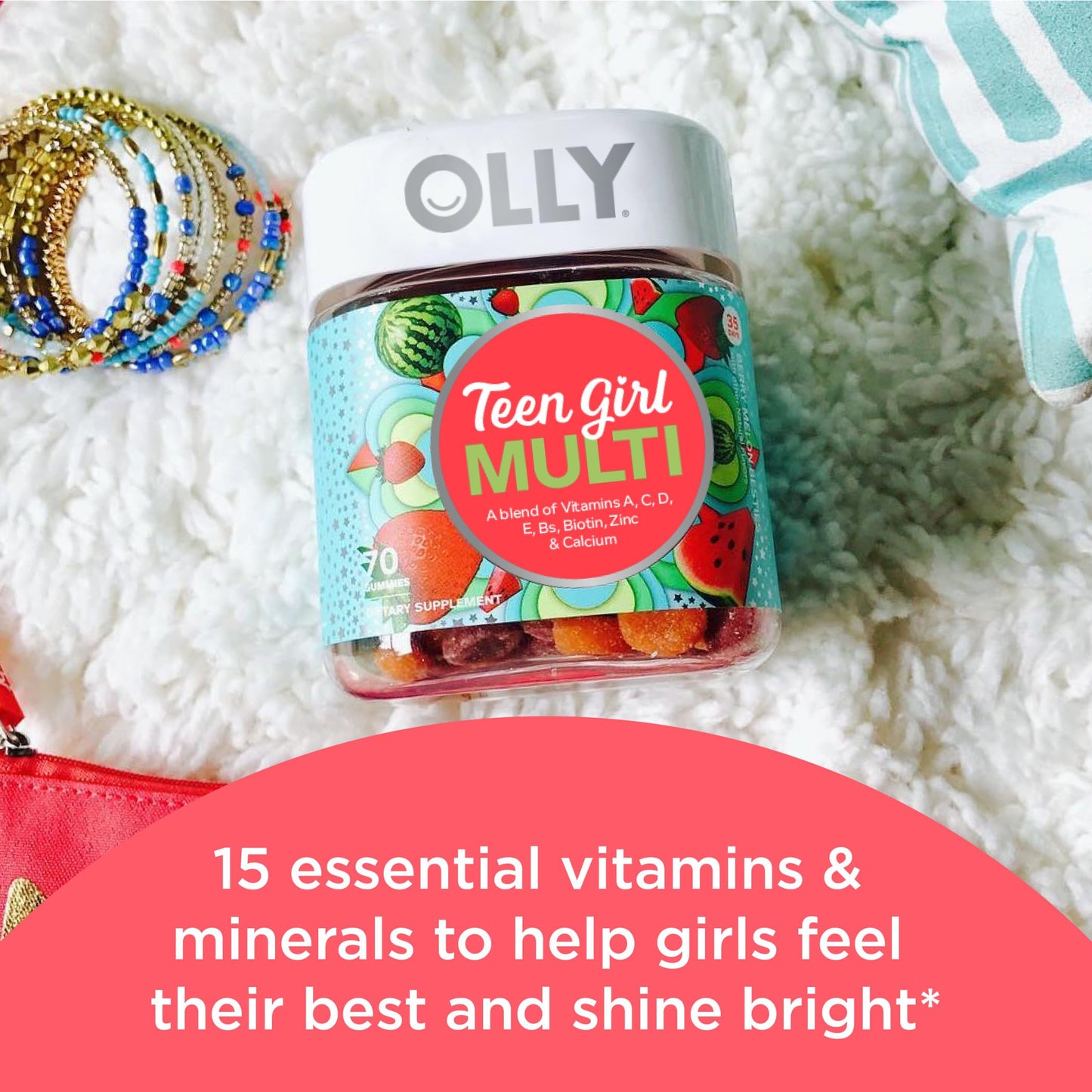 OLLY Teen Girl Multi Gummy, 115 Gummies
