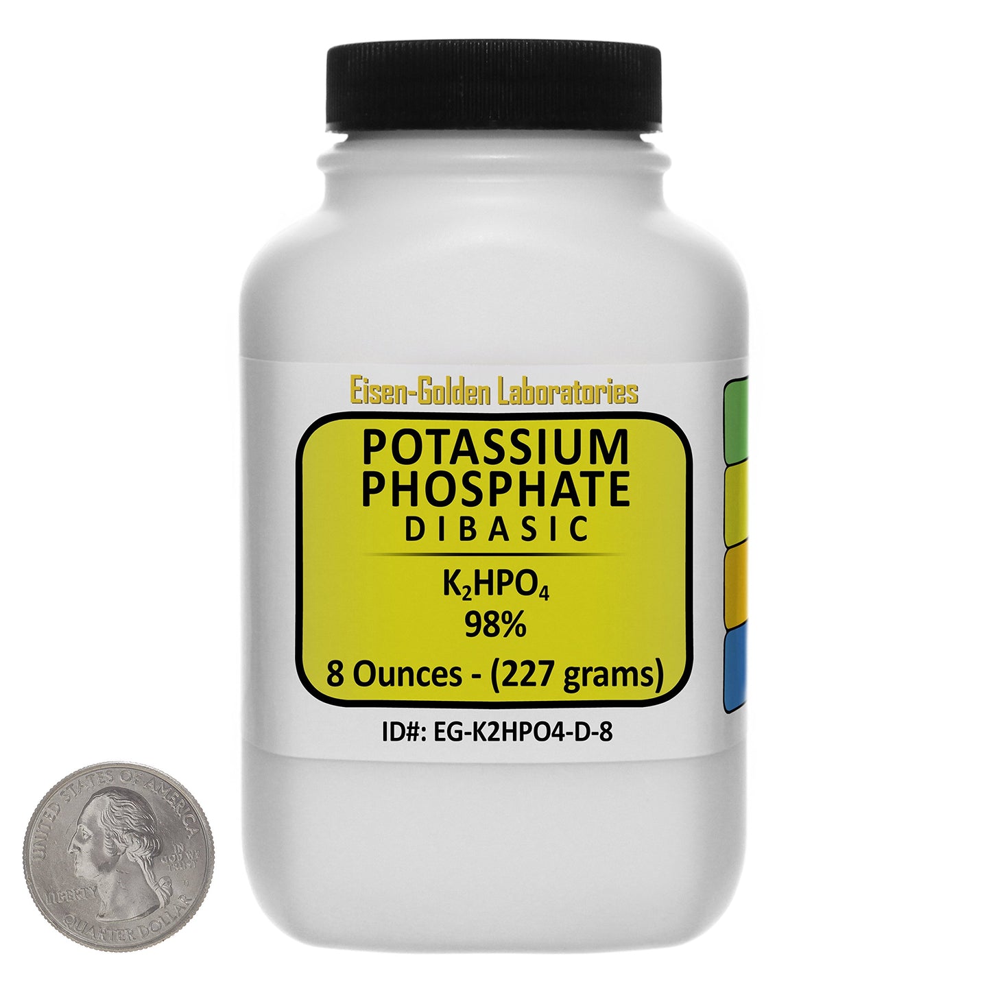 Eisen-Golden Laboratories Potassium Phosphate Dibasic [K2HPO4] 98% Fine Powder, 8 Ounce