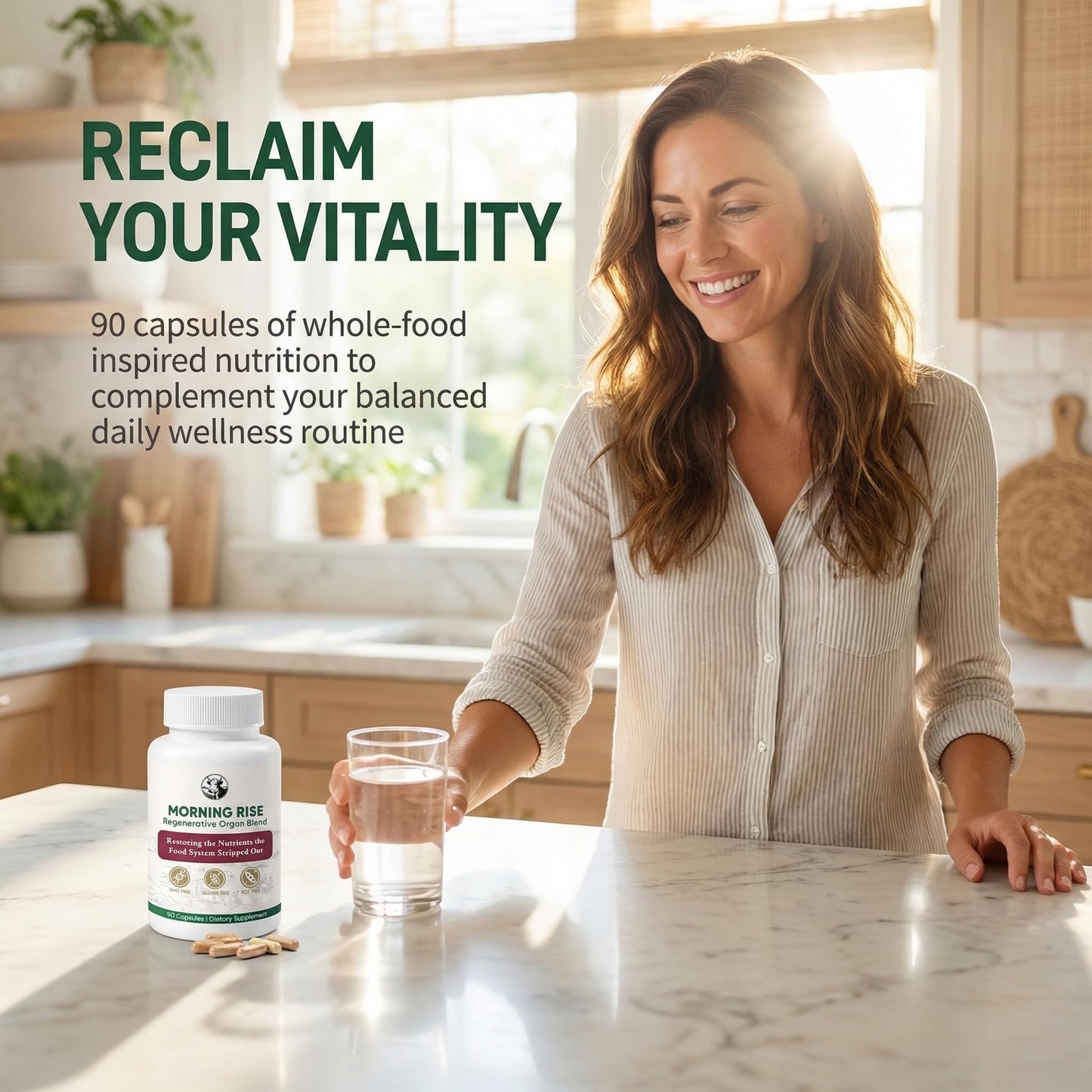 MORNING RISE Regenerative Beef Organ Blend 90 Capsules