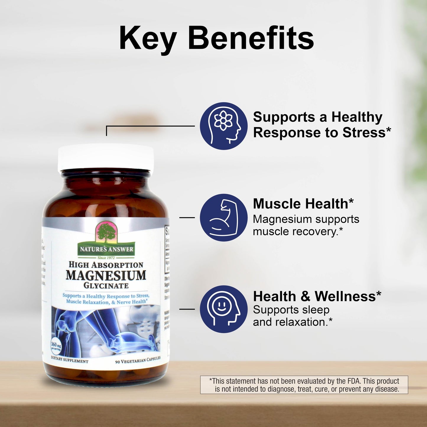 Nature's Answer Magnesium Glycinate Capsules 90 Count