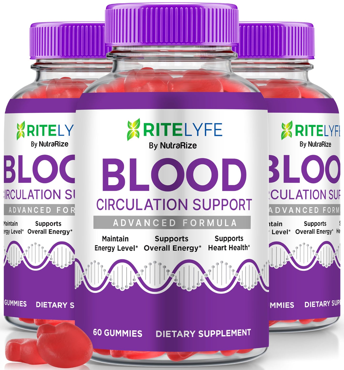 NutraRize RiteLyfe Blood Circulation Support Gummies, 180 Gummies