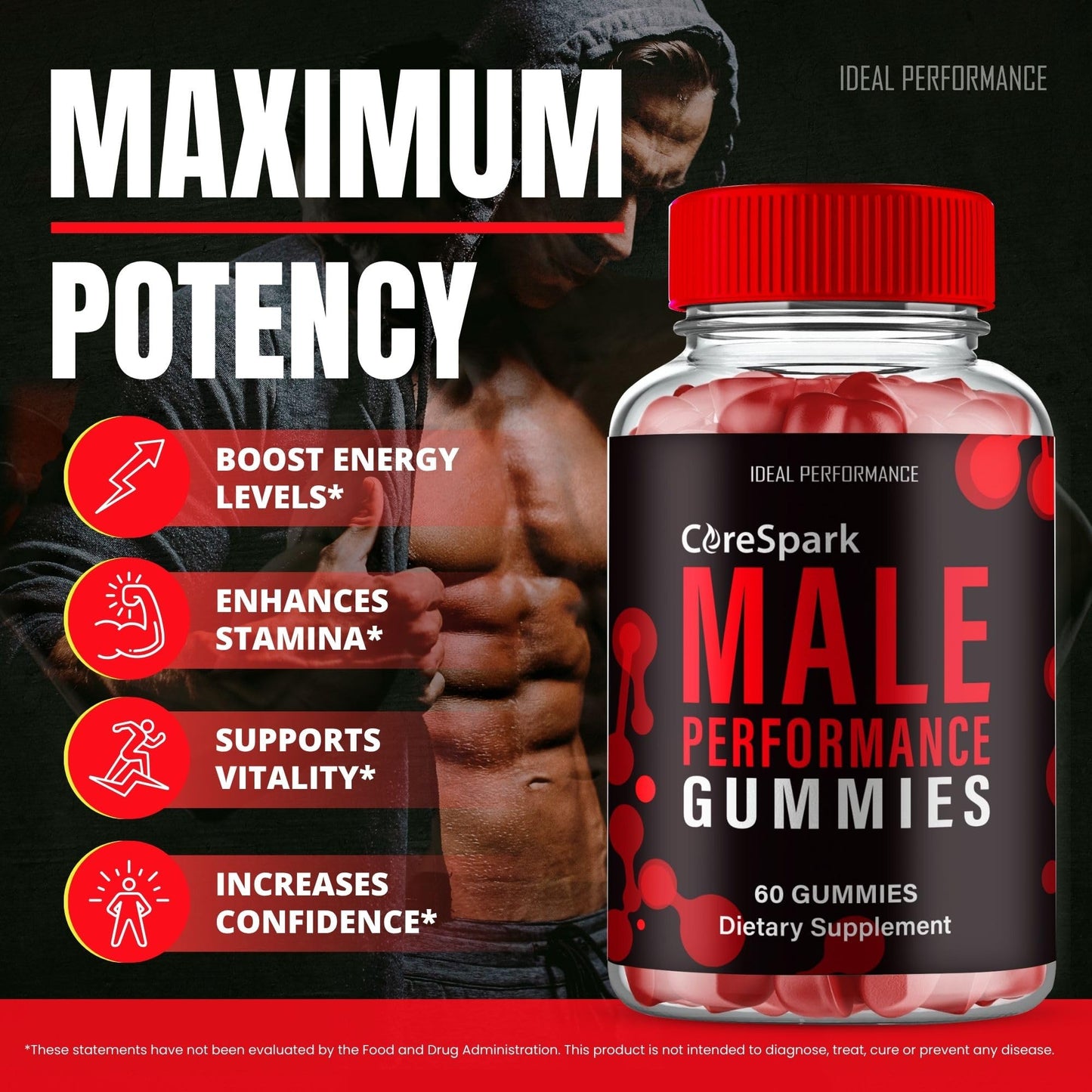 IDEAL PERFORMANCE Core Spark Gummies Gummy 60 Count