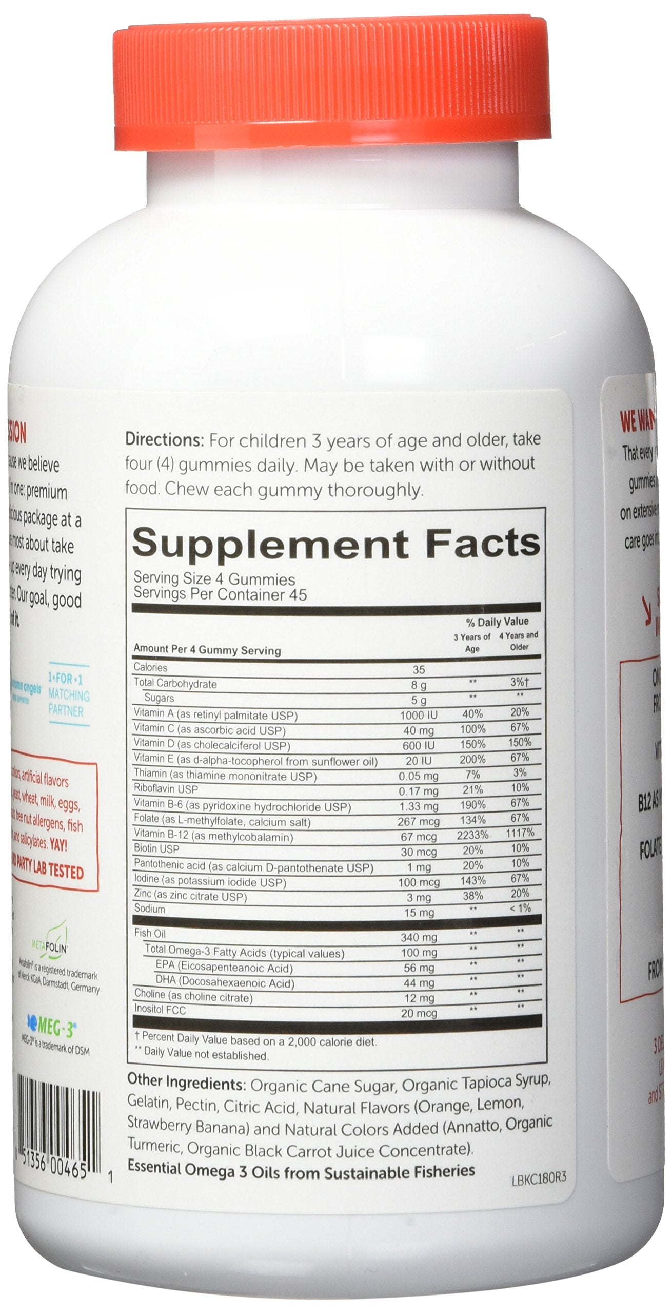 SmartyPants Kids Complete Multivitamin Gummy 180 Count
