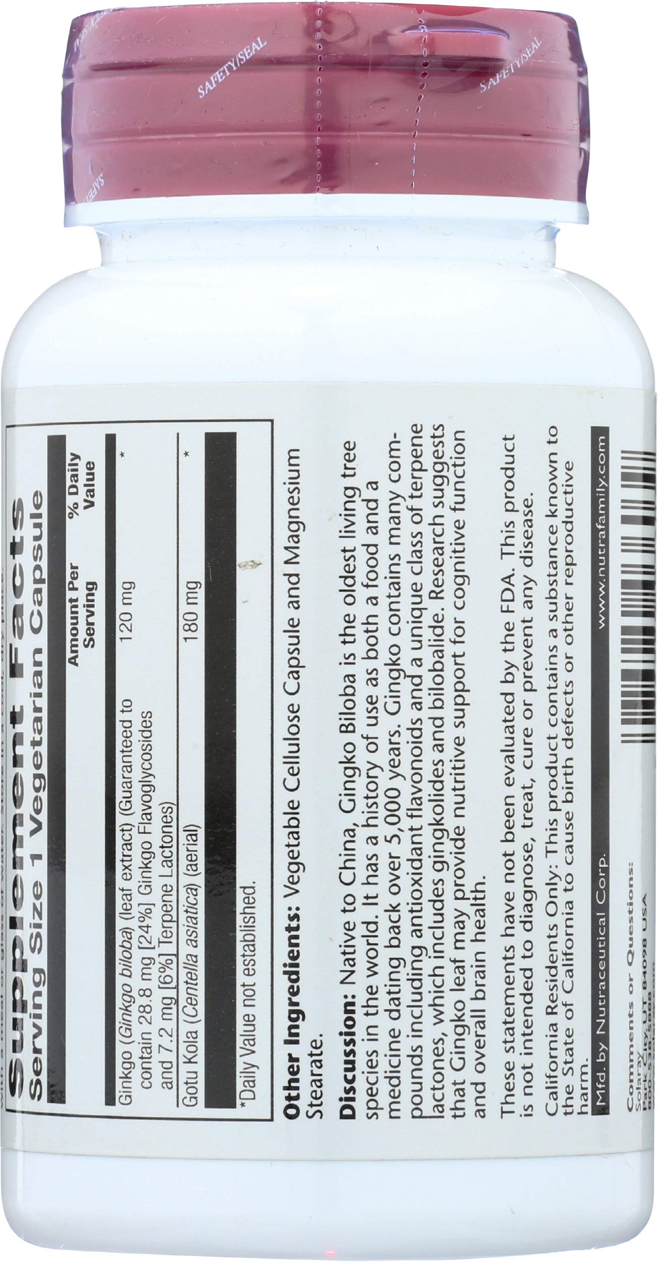 Solaray Ginkgo Biloba 1 Capsule
