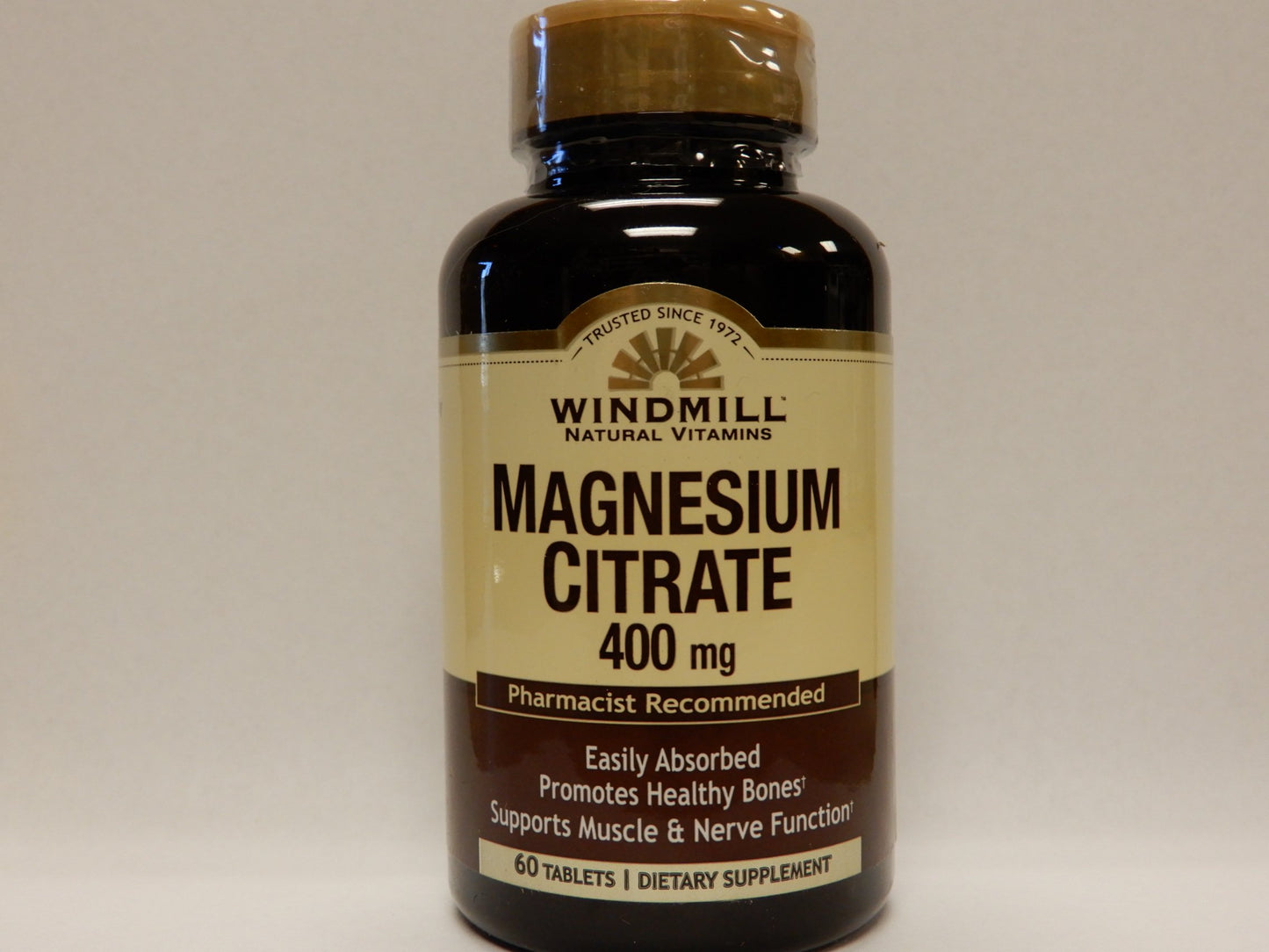 Windmill Natural Vitamins Magnesium Citrate 400mg Tablets, 60 Count