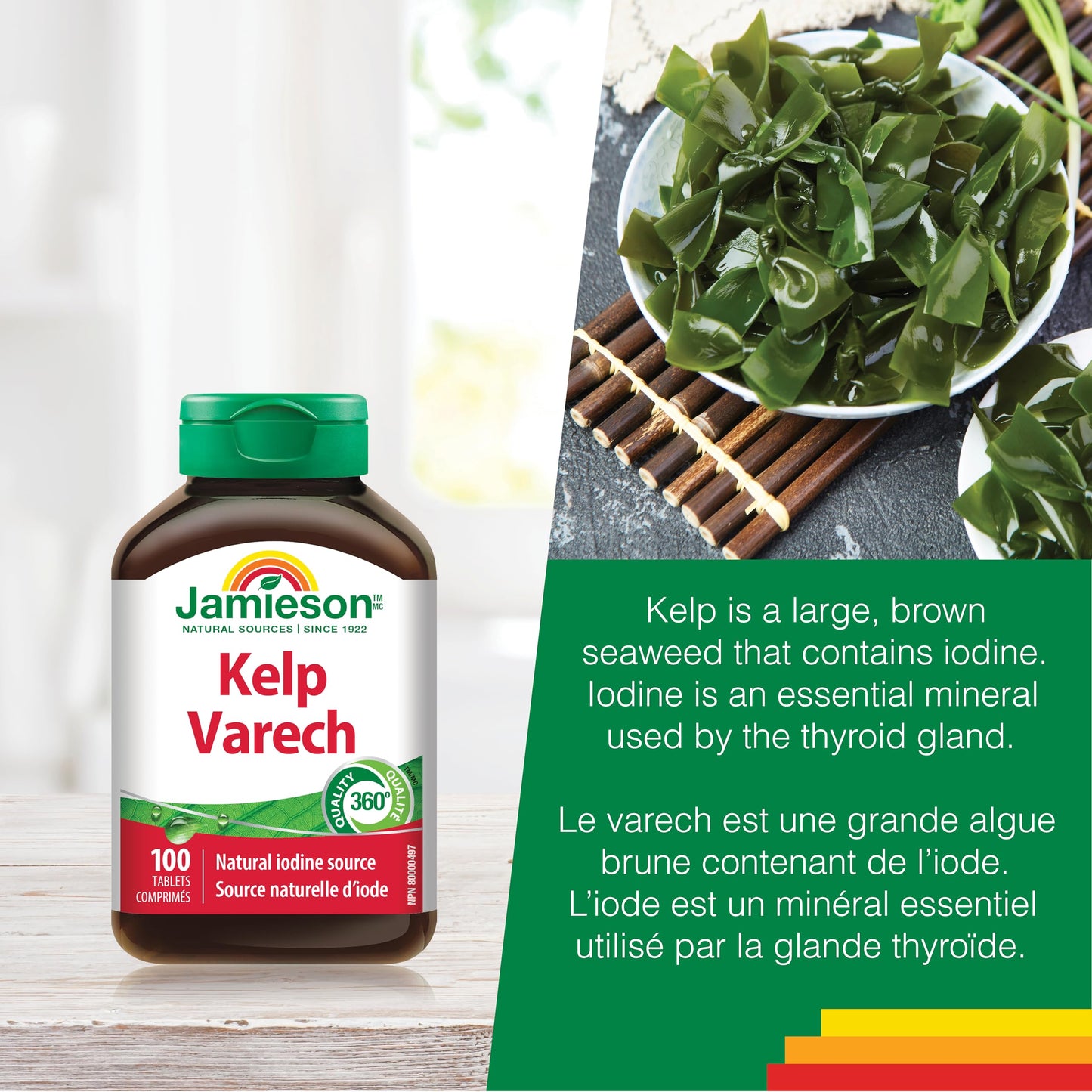 Jamieson Kelp 650mg Tablets, 100 Tablets
