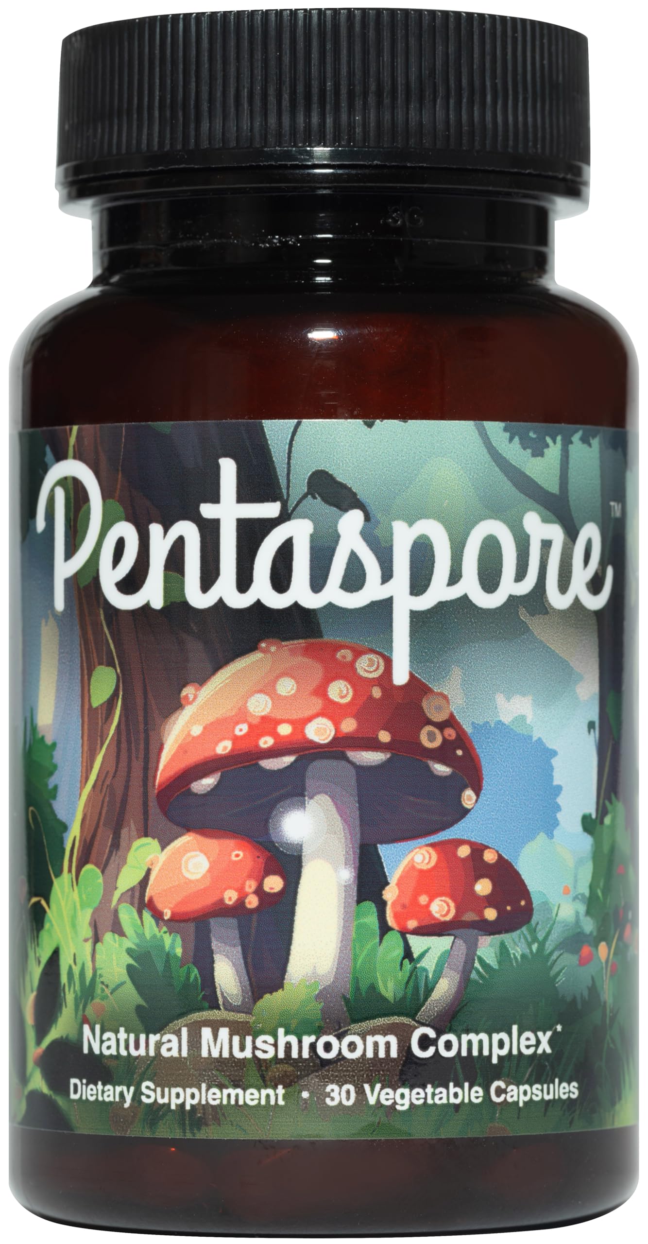 Pentaspore Natural Mushroom Complex for Mind and Body Capsule, 1 Count
