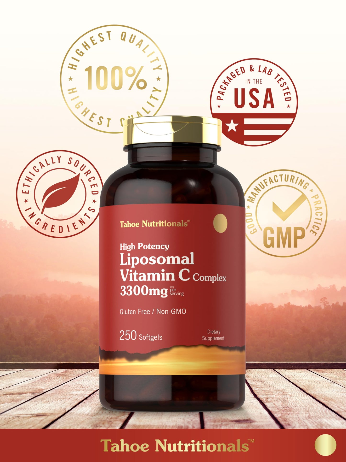 Tahoe Nutritionals Liposomal Vitamin C Complex Softgels 250 Count