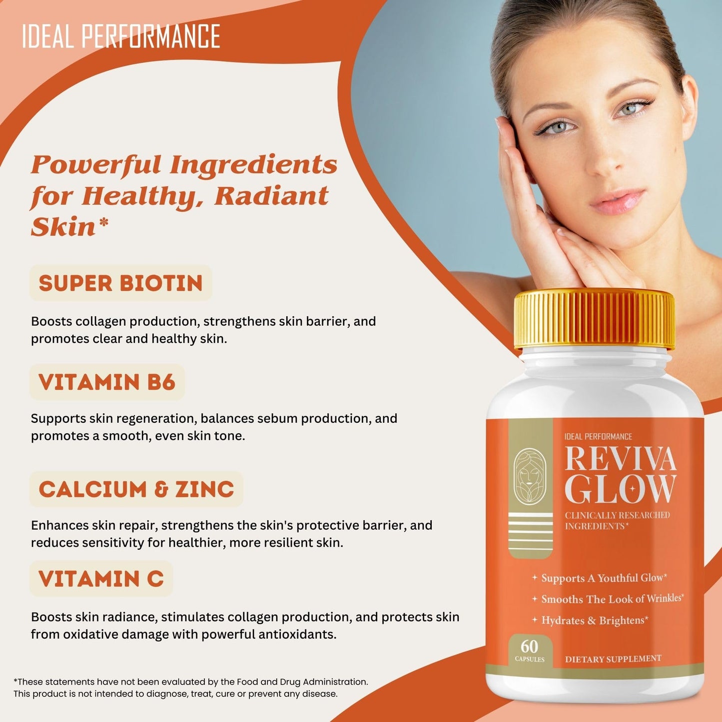 IDEAL PERFORMANCE Reviva Glow Capsules, 180 Capsules